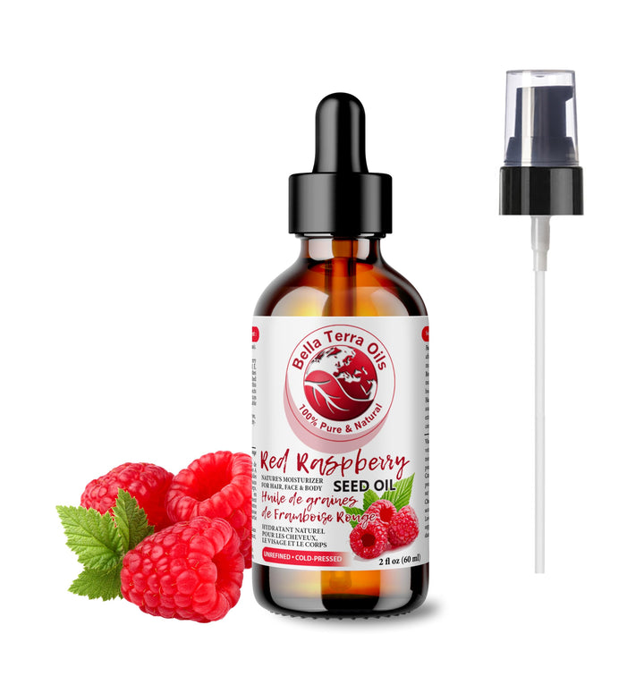 Bella Terra Oils - Red Raspberry Seed Oil 4oz - Pure Cold-Pressed Alchemy, Abundant in Ellagic Acid & Omega Fatty Acids, Nature's Gift for Beautiful Skin