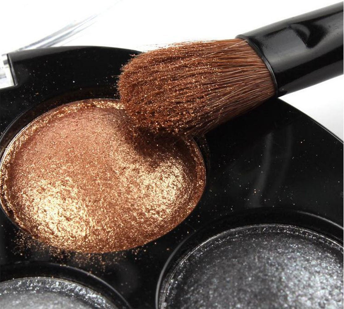 Mallofusa 5 Colors Shades Eye Shadow Powder Metallic Shimmer Cosmetic Palette Charming Highlight Look(Taupe Craze) 4.7oz by Mallofusa