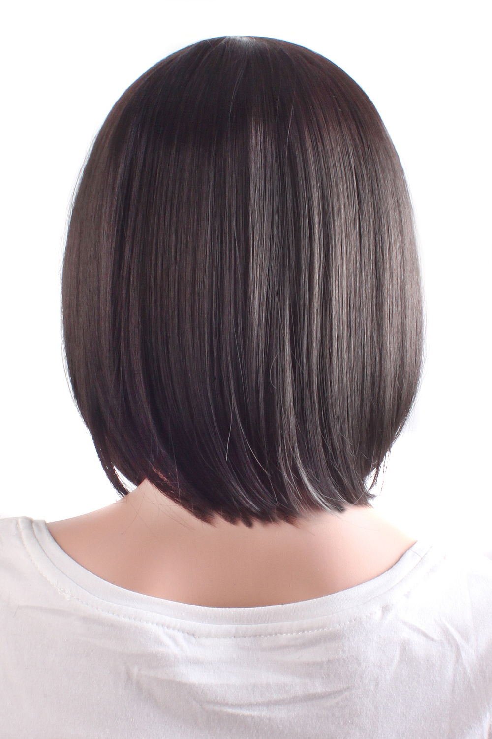 MapofBeauty 30cm/12 Synthetic Straight Wig (Black)