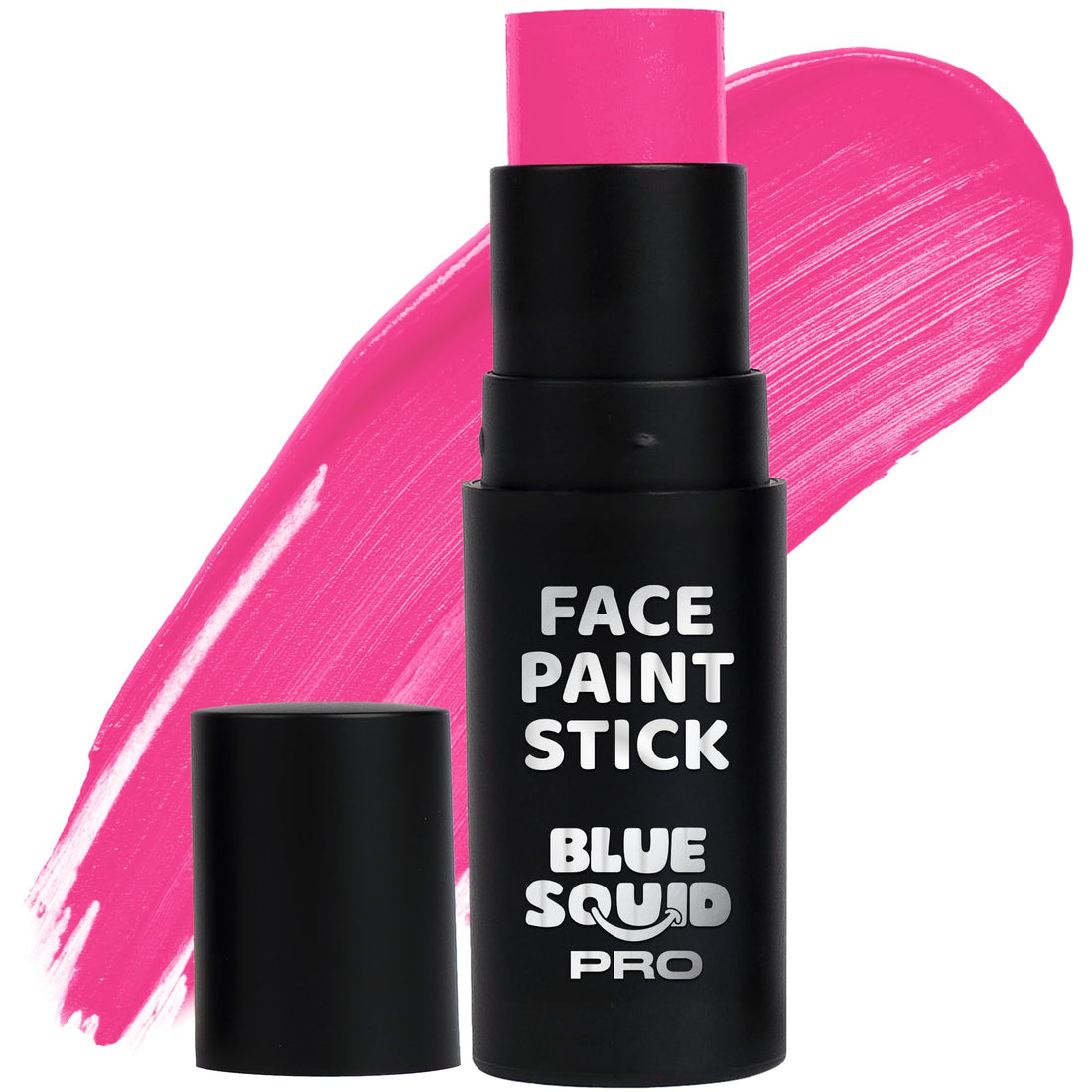 Blue Squid PRO Pink Face Paint Stick - Waterproof Body Paint For Adults & Kids Eye Black Baseball, Eyeblack Softball - Vegan Hypoallergenic Twist-Up Non-Toxic Makeup Stick - Cosplay, Sports & SFX