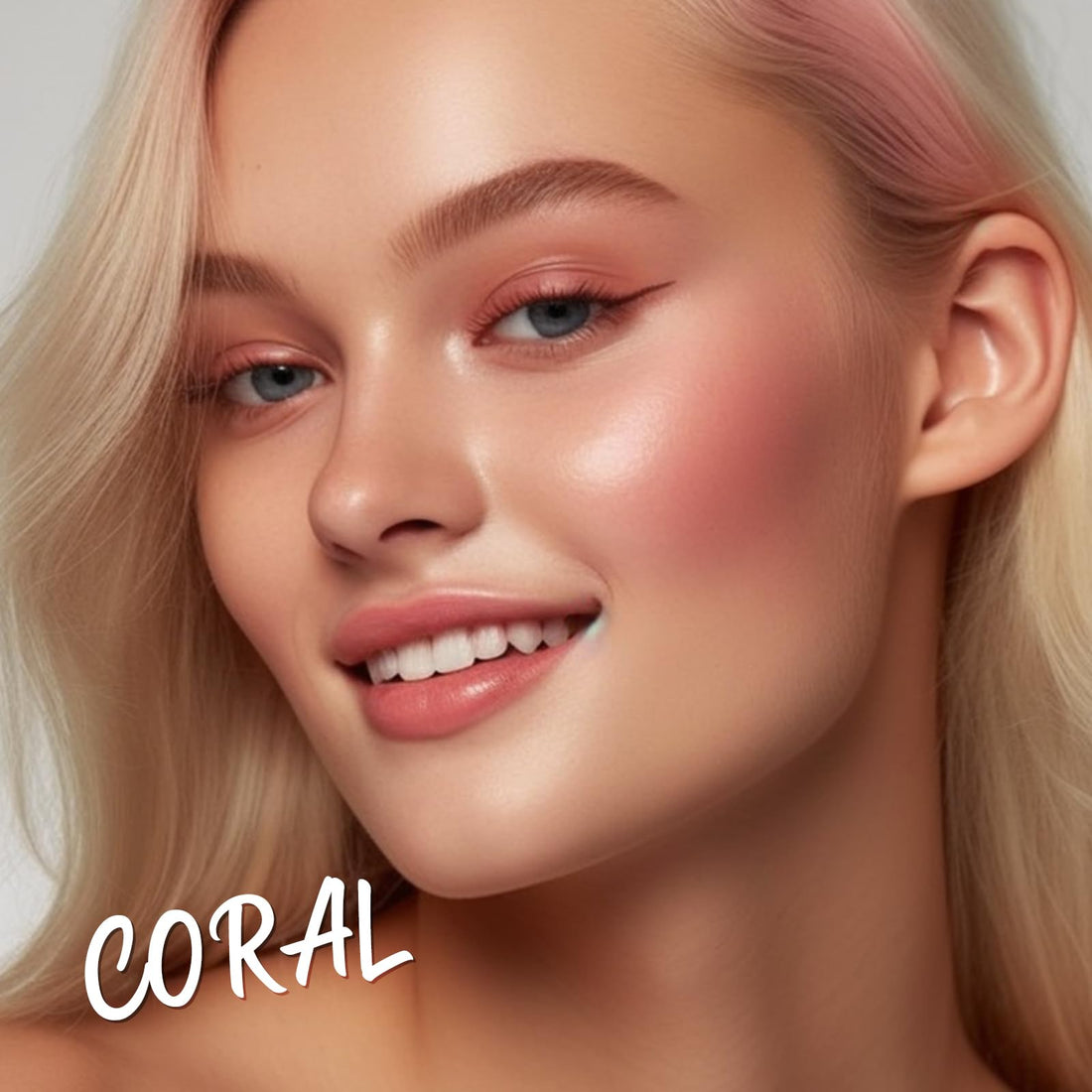 UCANBEMAKEUP Matte Cream-To-Powder Blush Makeup Palette, Highly Pigmented Lightweight Blush for Cheek and Eye, Blendable Flawless Velvety Coverage Face Blushes Make up 0.25 Ounce, Coral