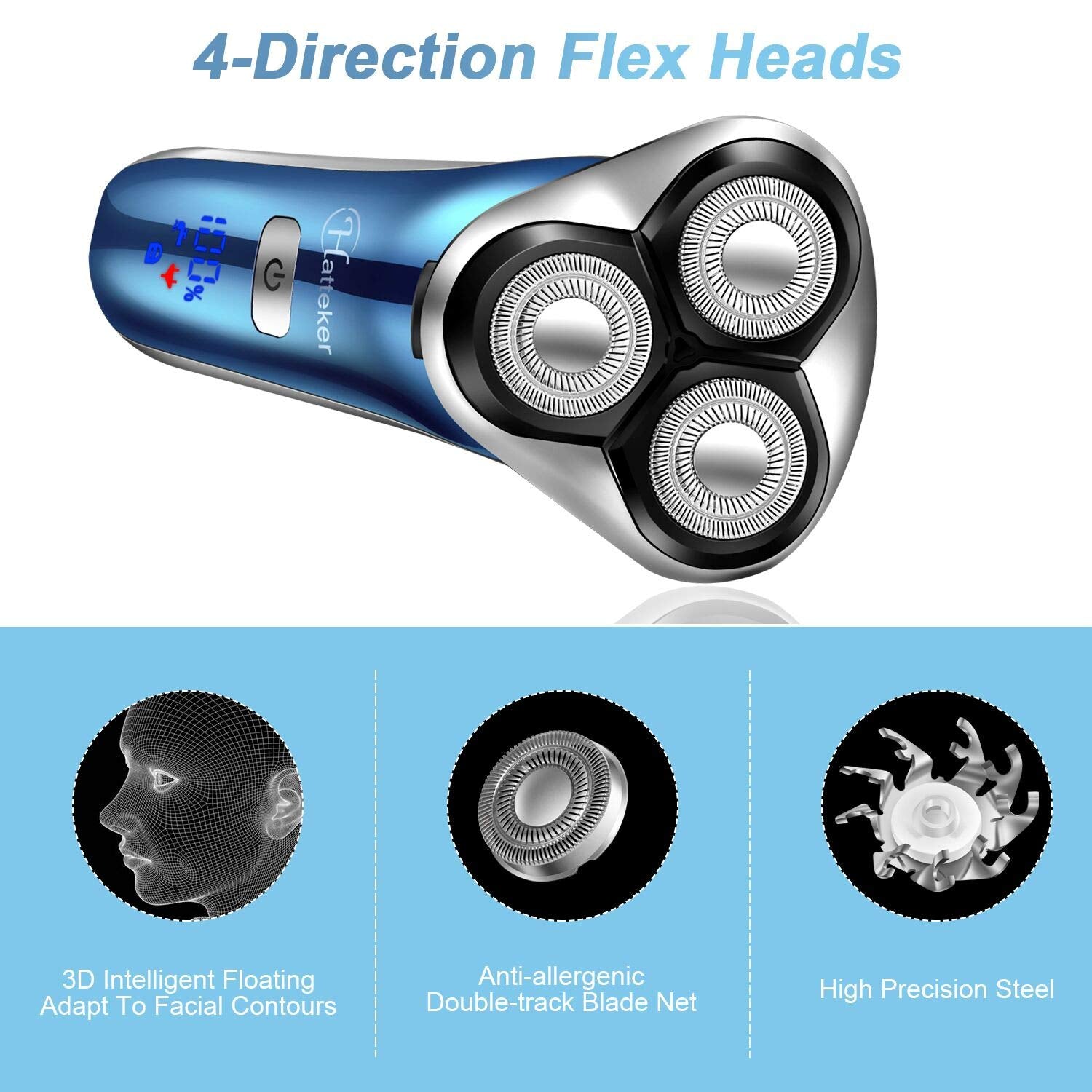 Hatteker Electric Men Shaver Replacement Heads