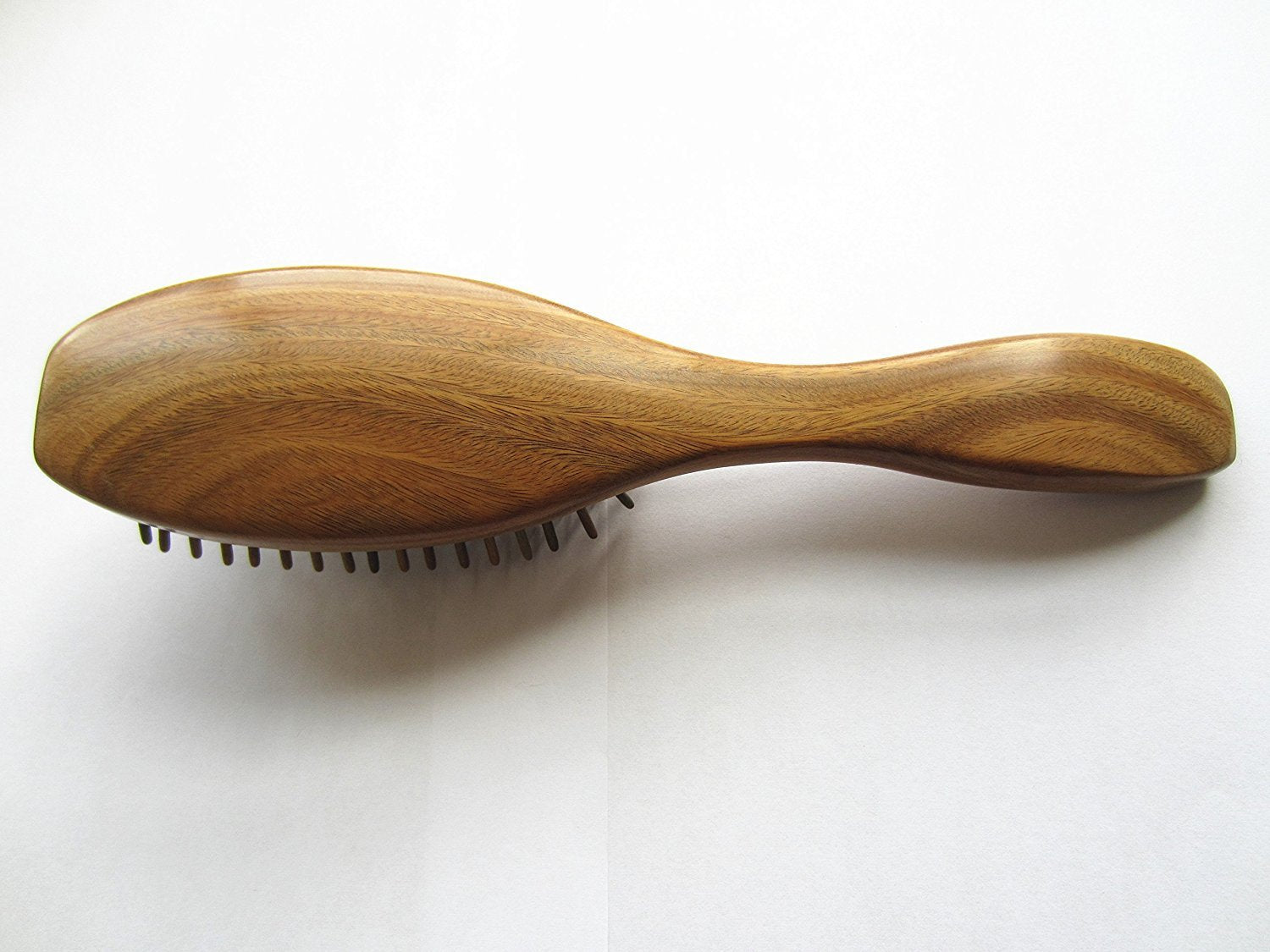 Myhsmooth G2s-am-gs Professional Handmade Natural Green Sandalwood No Static Hair Brush Air Bag Massage Comb Hair Comb with Handle with Aromatic Scent for Gift