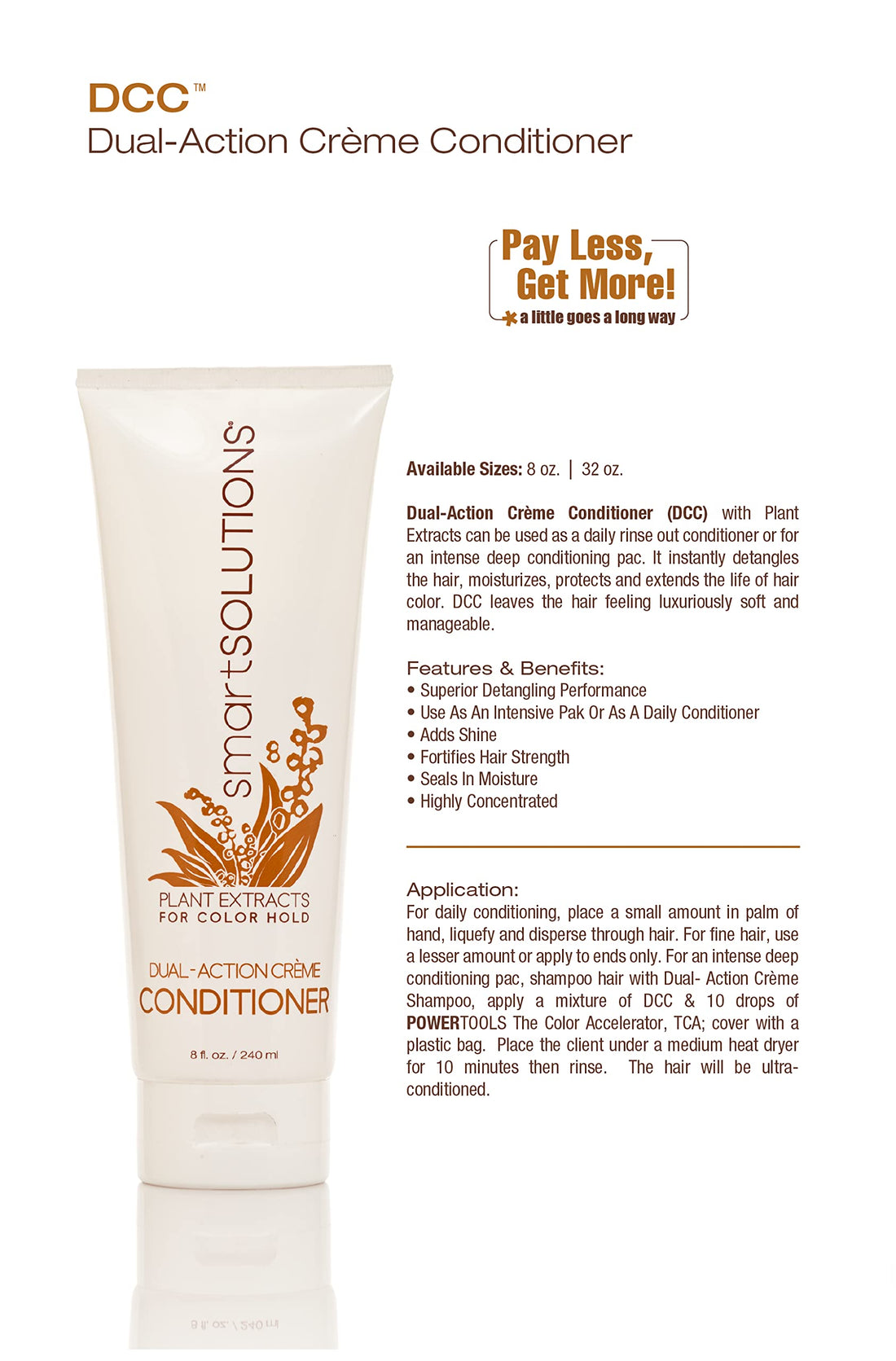 Smart Solutions Dual Action Creme Conditioner, 8 Fluid Ounce