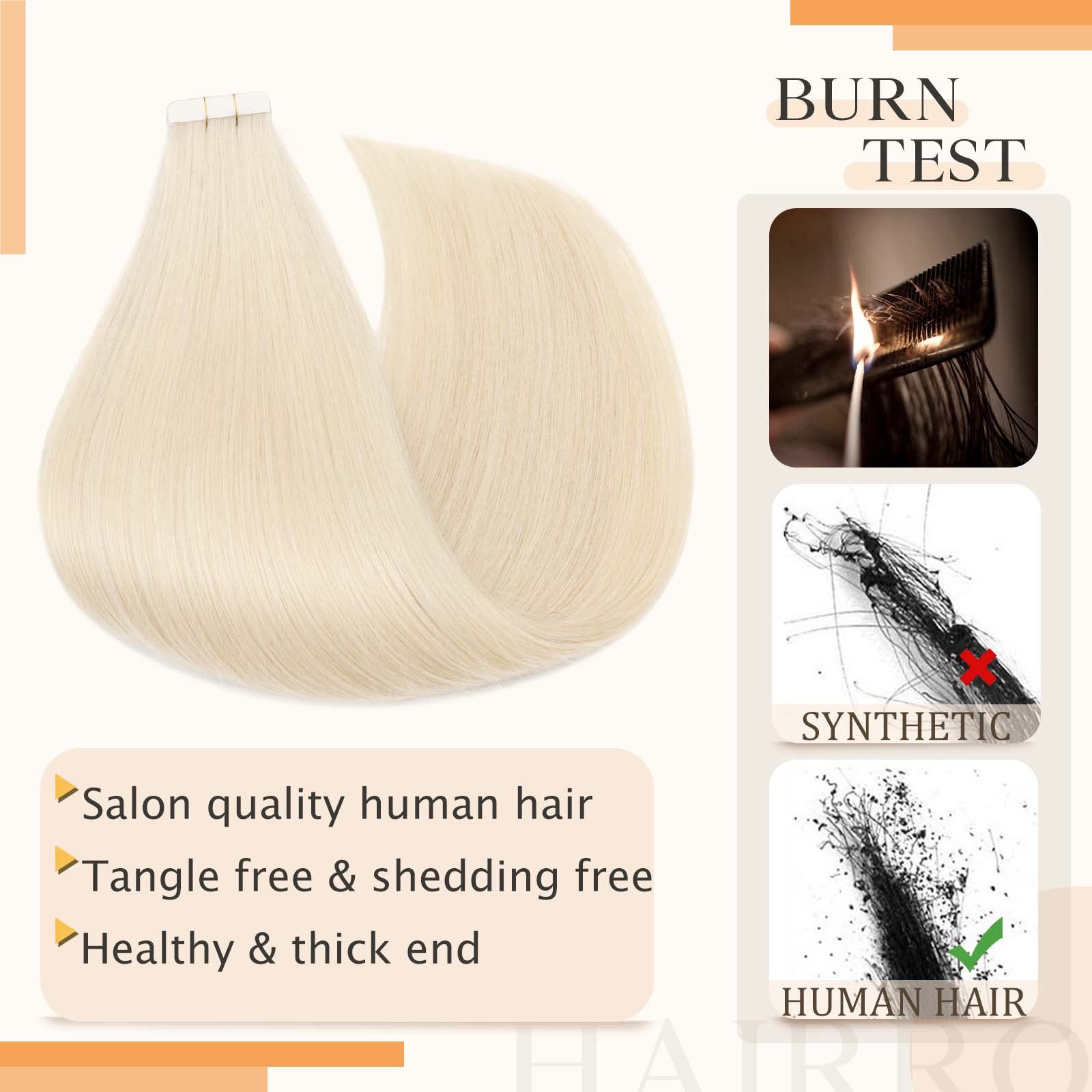 Tape In Human hair Extension Real Hair Extensions Skin Weft Glue In Hairpieces Remy Adhensive Rooted Tape In Strong Double Sided Blonde Tape On Hair For Women 14 inch 30g 20pcs #70 Bleach White