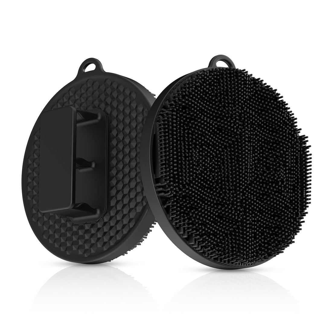 Silicone Body Scrubber for Men & Women - Loop Fin Bristles Loofah for Gentle Exfoliating & Lathering with Body Scrub & Wash, Durable & Hygienic, Deep Cleansing Exfoliator