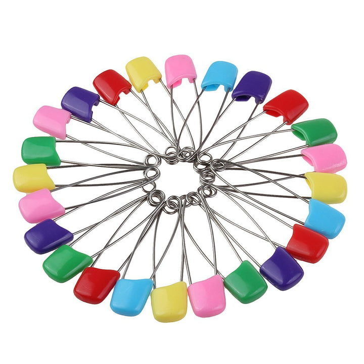 Baby Pins Nappy Pins Colored Safety Pins Child Infant Kids Locking Cloth Diaper Pins 50 Pcs