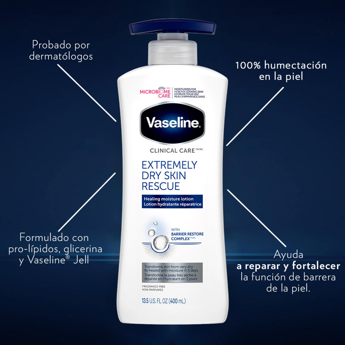 Vaseline Clinical Care hand and body lotion Extremely Dry Skin Rescue 13.5 oz