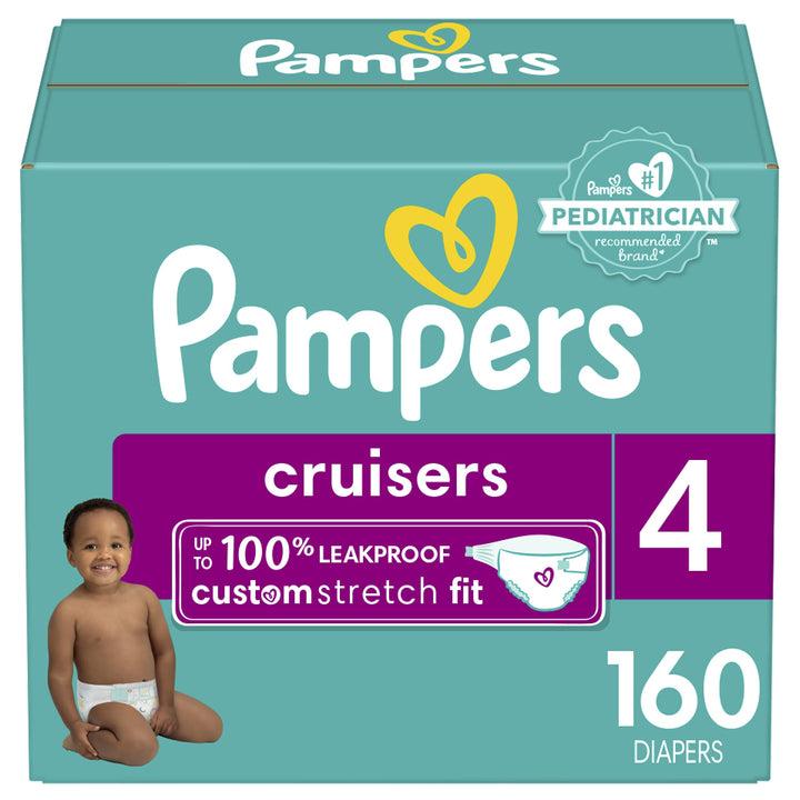 Pampers Cruisers Disposable Diapers Size 4, 160 Count