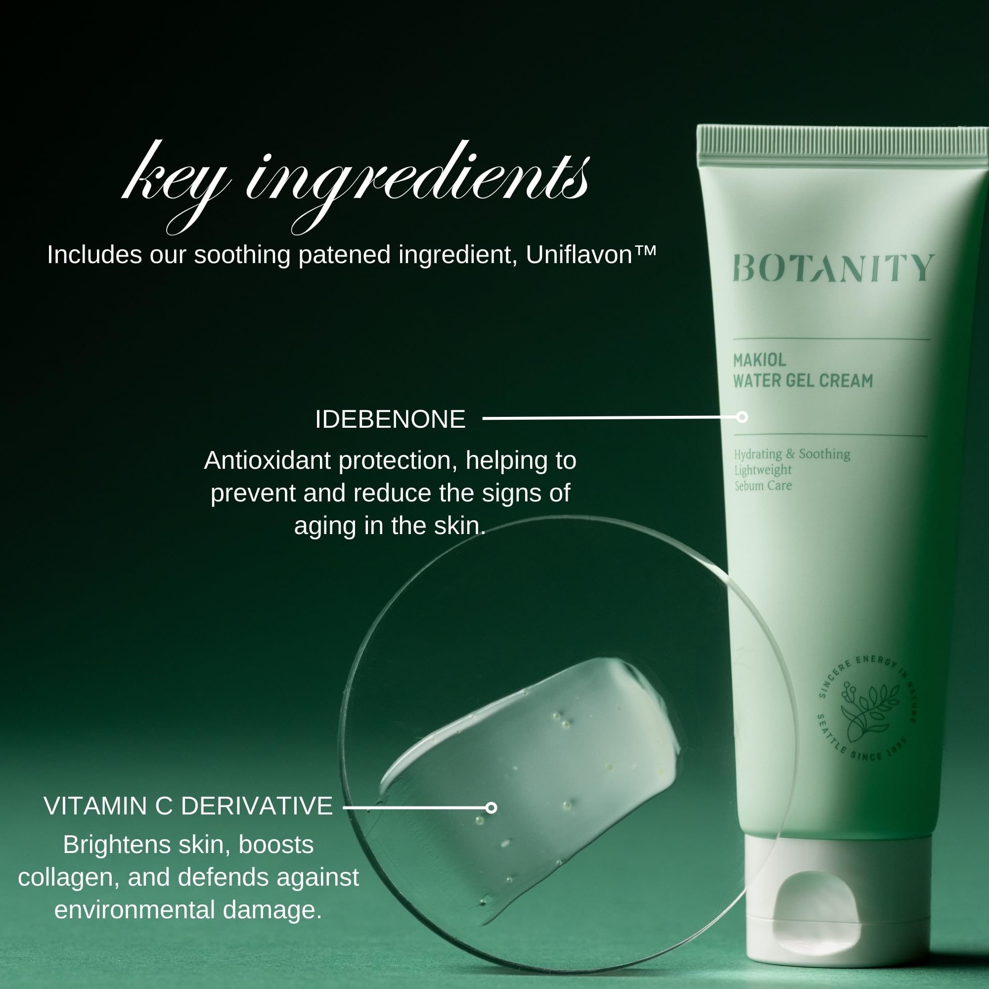 BOTANITY Makiol Water Gel Cream | Moisturizing | Sebum Care | Pore Management | Hydrating & Mattifying for Oily Skin | 2.82oz