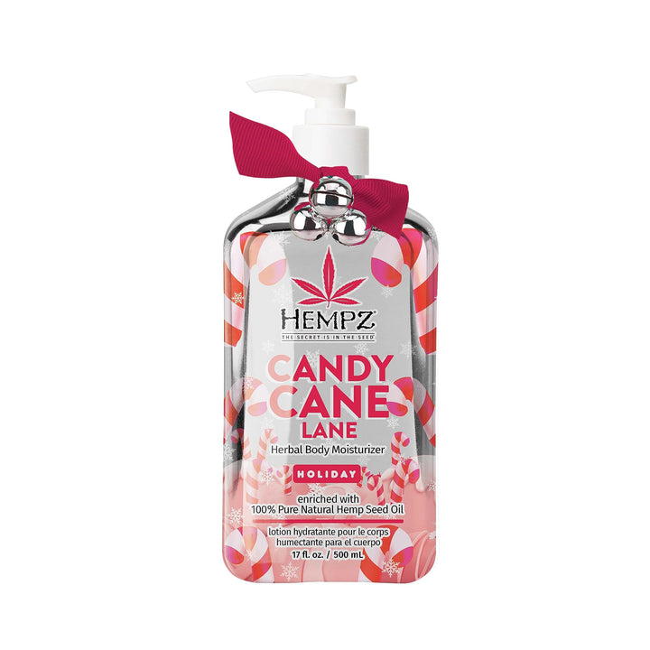 Hempz Limited Edition Peppermint Candy Cane Herbal Body Lotion Moisturizer (17 Oz) – Holiday Body Lotion for Women or Men with Dry Skin - Hydrating Moisturizer for Daily Radiance