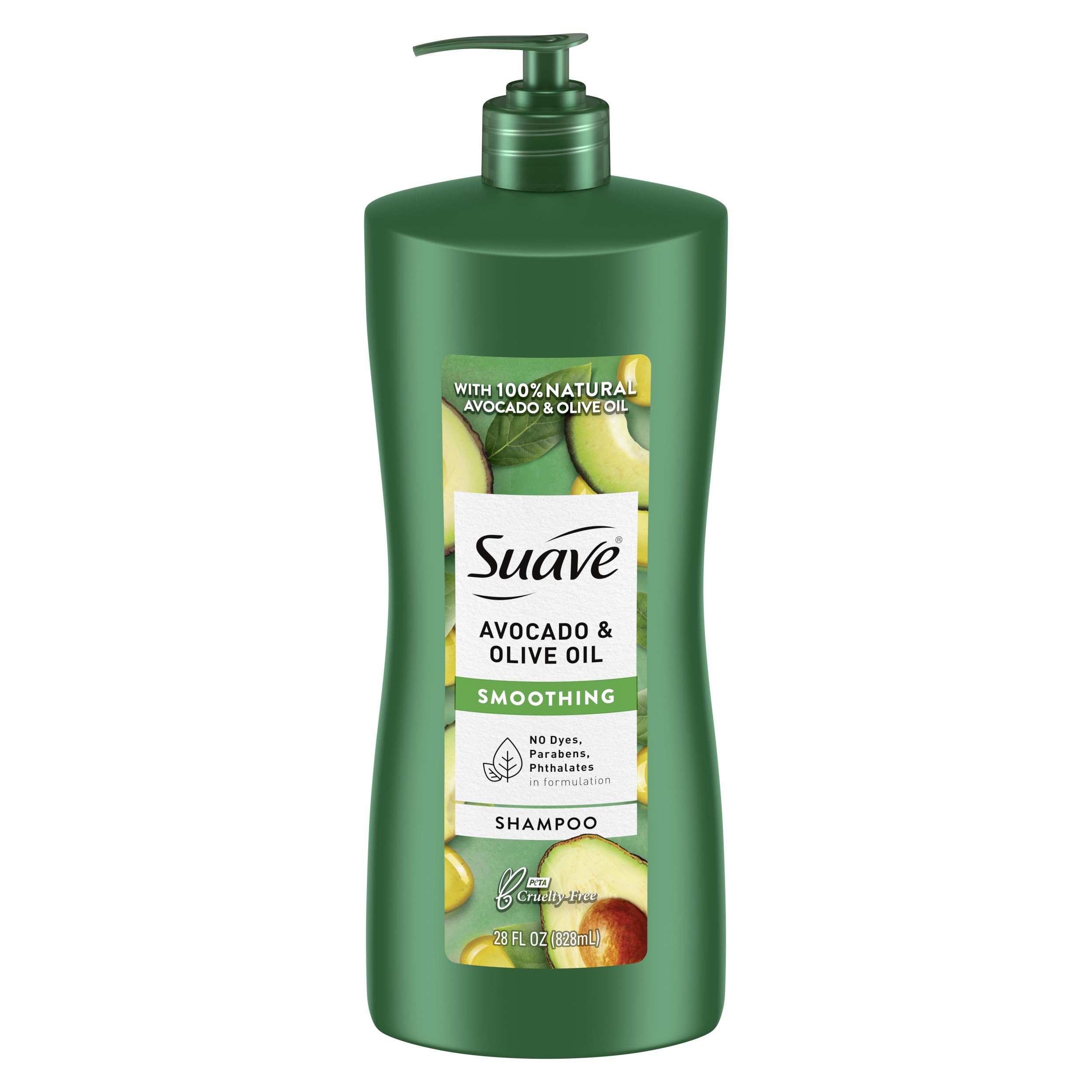 Suave Professionals Smoothing Shampoo, Avocado + Olive Oil, 28 Fl Oz (Pack of 4)