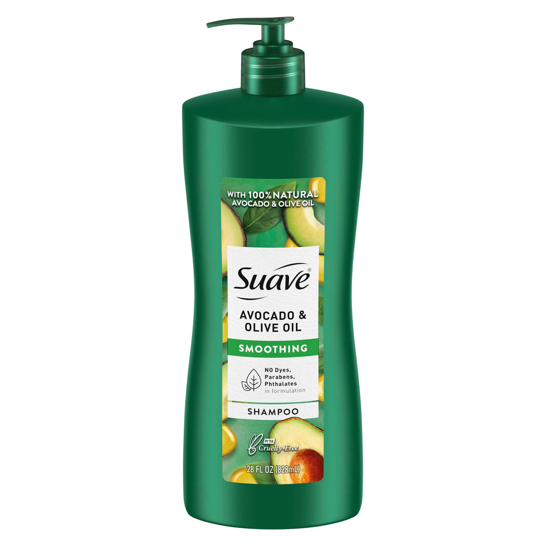 Suave Professionals Smoothing Shampoo, Avocado + Olive Oil, 28 Fl Oz (Pack of 4)