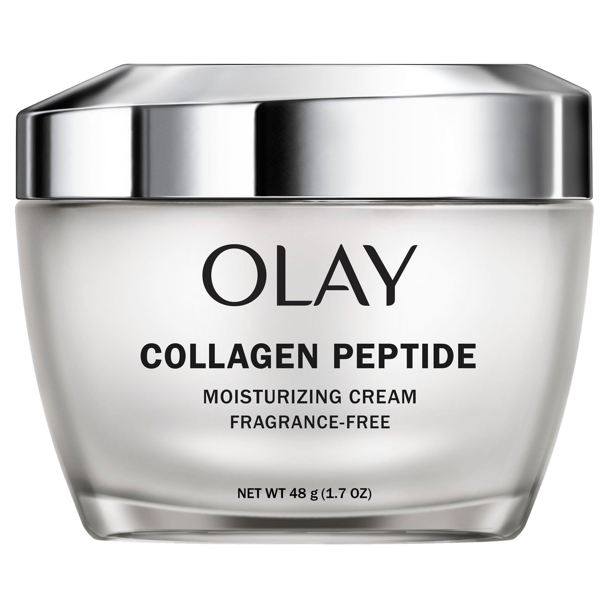 Olay Collagen Peptide Face Moisturizer, Firming Cream for Women, Fragrance-Free, Non-Greasy - Hydrating, Anti-Aging, Anti-Wrinkle, Smooth Fine Lines, Plumping Skin Care - Niacinamide, 1.7 Oz