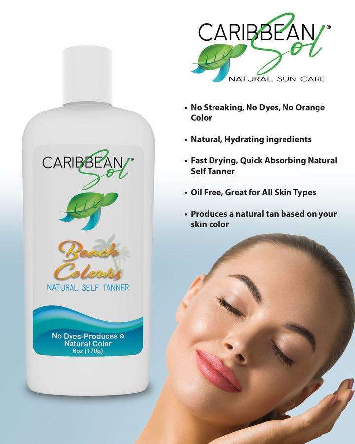 Caribbean Solutions Beach Colours Self Tanner, 6 Oz