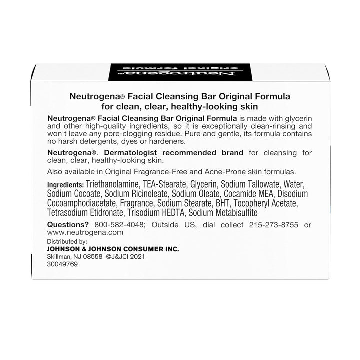 Neutrogena The Transparent Facial Bar Original Formula, 3.50 oz (Pack of 12)