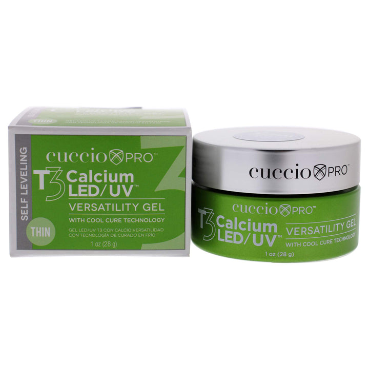 Cuccio Pro - T3 Calcium Versatility Gel - Self Leveling White - for Women - Nail Gel - 1 oz
