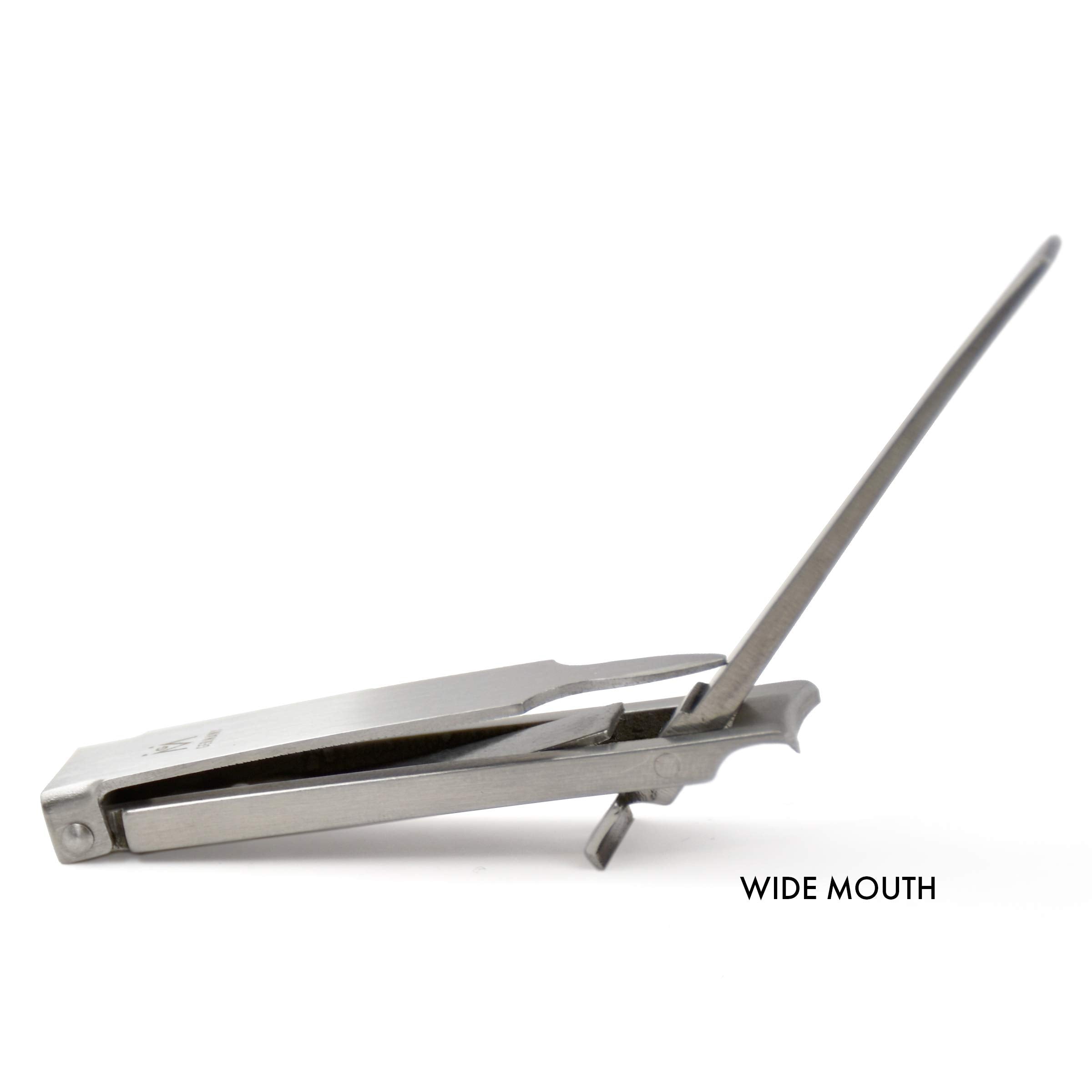 Travel manicure set - 4pc matte stainless steel in black leather case by GERManikure