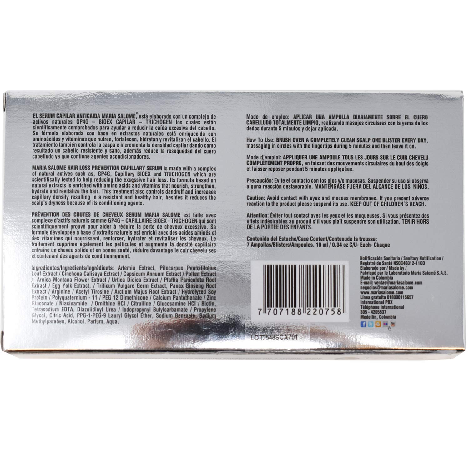 Maria Salome Capilar Anticaida Serum