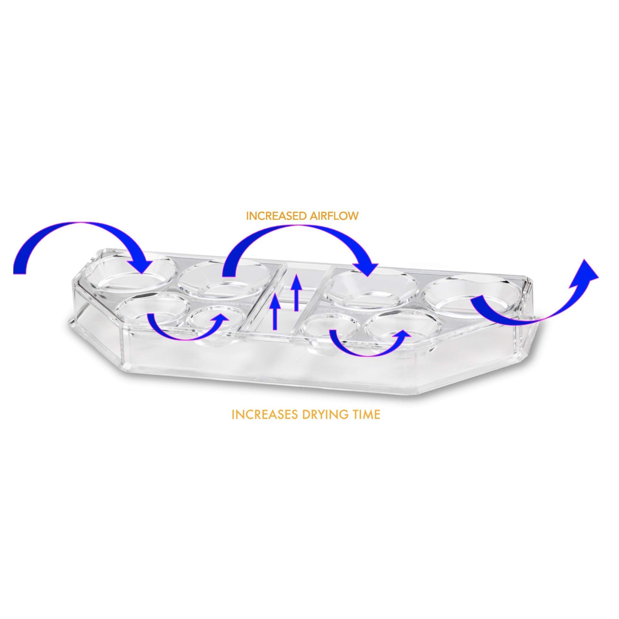 byAlegory Acrylic Makeup Beauty Sponge Organizer & Drying House | 9 Spaces Fits All Brands