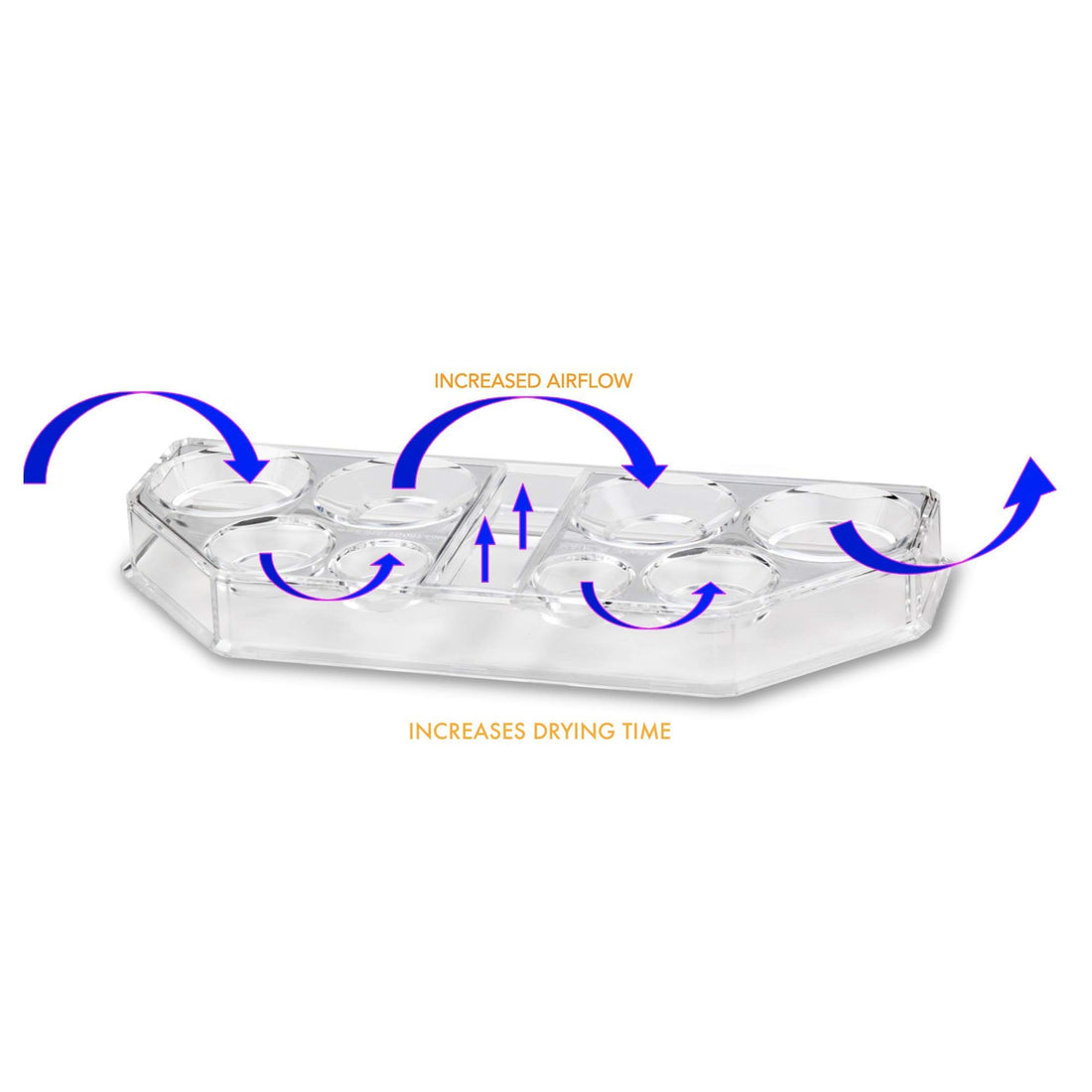 byAlegory Acrylic Makeup Beauty Sponge Organizer & Drying House | 9 Spaces Fits All Brands