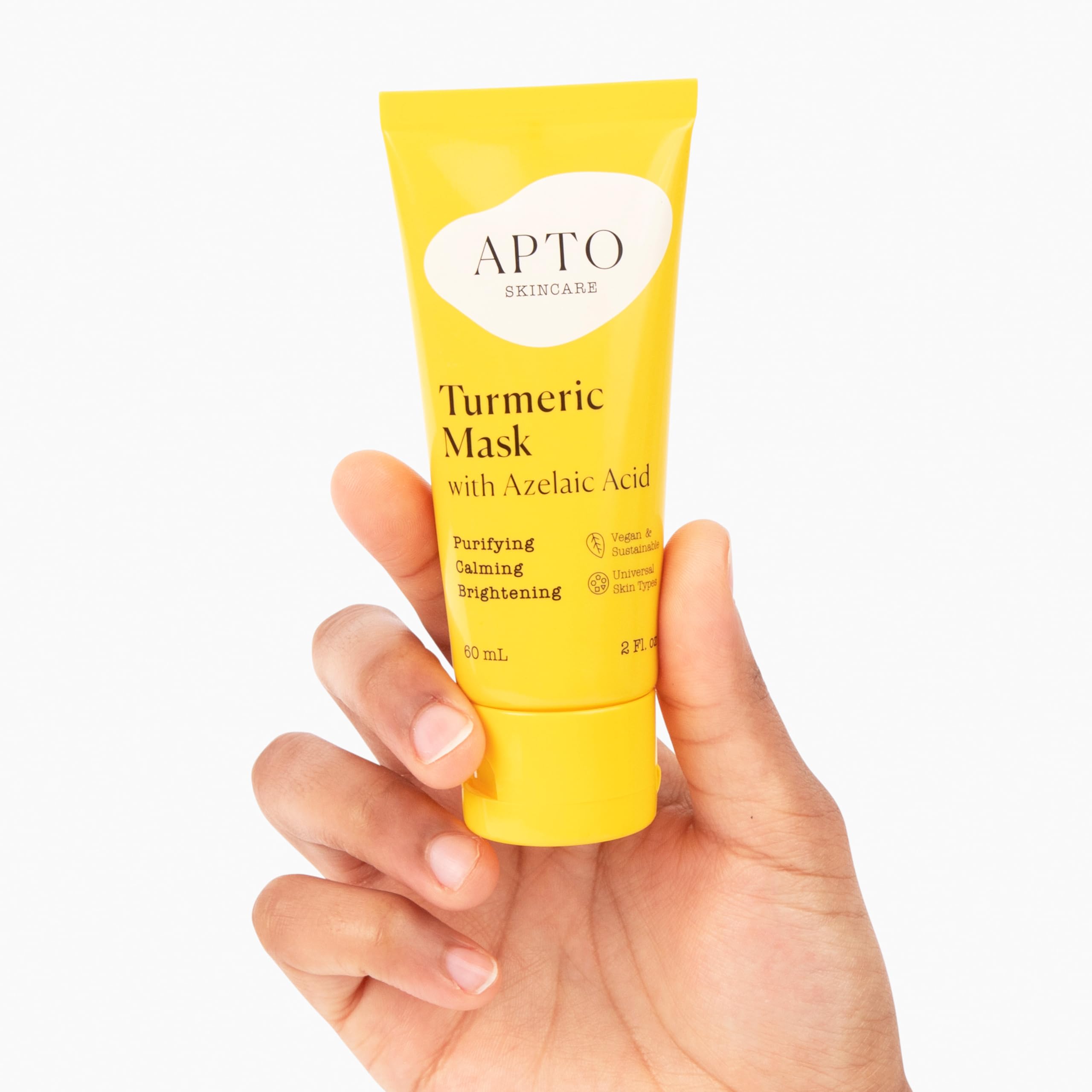 APTO Turmeric Mask w/Azelaic Acid: Brightening, Exfoliating & Soothing Thick & Creamy Formula for a Glowing & More Even-Toned Complexion, 2 oz.