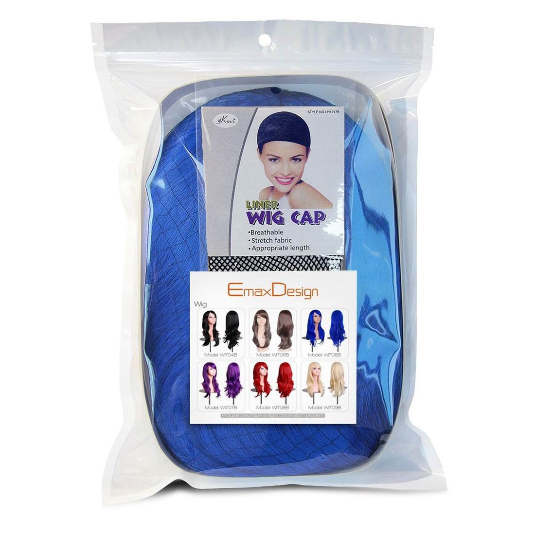 Emax Design Wigs 28 Inch Cosplay Wig For Women With Wig Cap And Comb(Dark Blue)