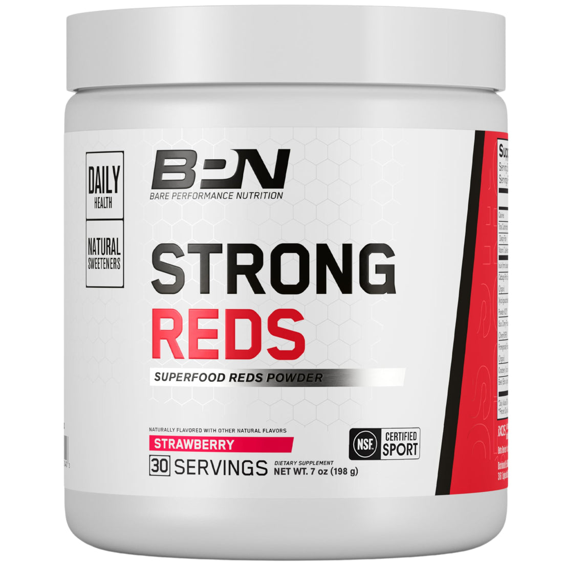 BARE PERFORMANCE NUTRITION, BPN Strong Reds Superfood Powder, Digestive Enzymes, Antioxidants, Improved Natural Energy, 30 Servings, Strawberry