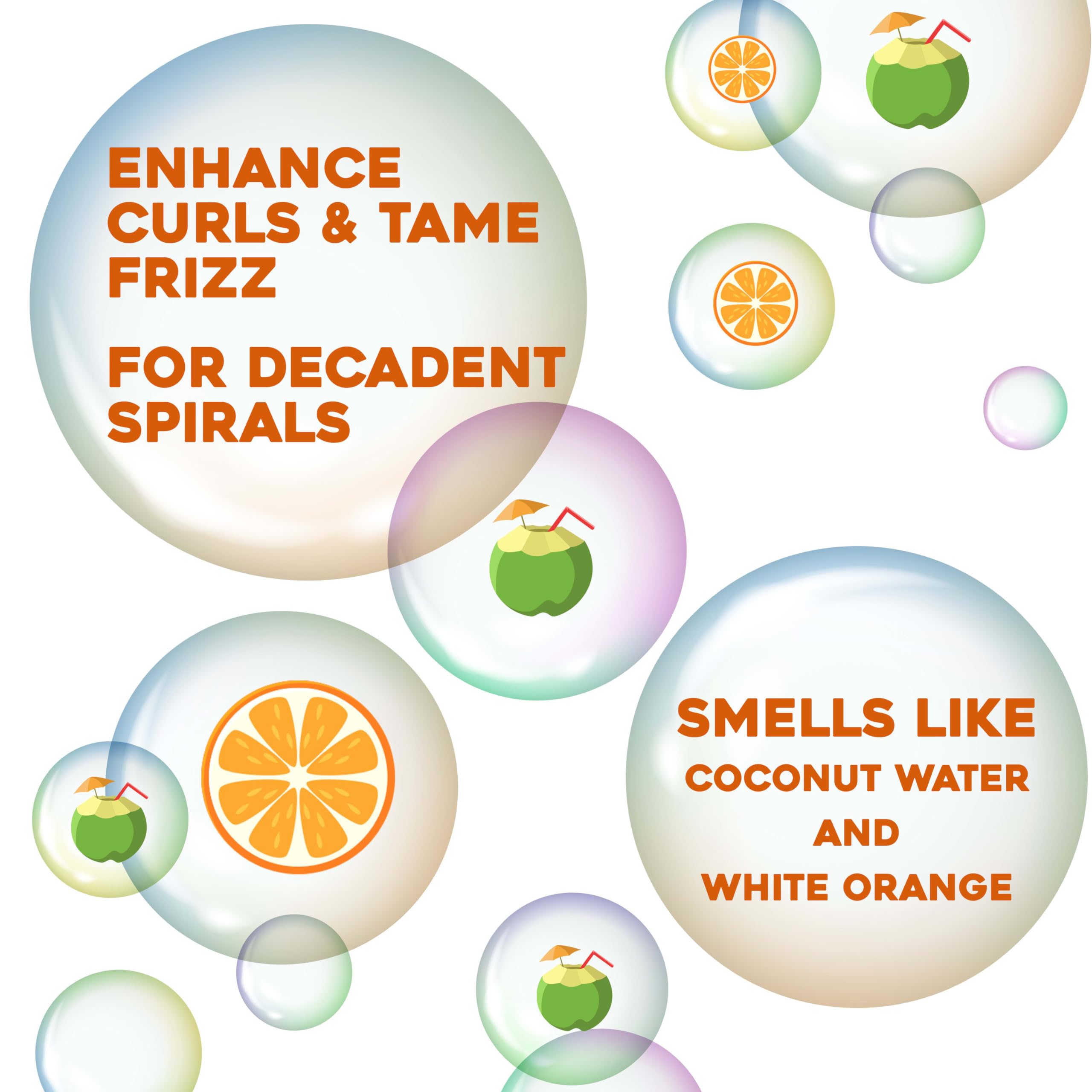 OGX Quenching + Coconut Curls Frizz-Defying Styling Milk, Nourishing Leave-In Hair Treatment with Coconut, Citrus Oil & Honey, Paraben-Free and Sulfated-Surfactants Free, 6 fl oz