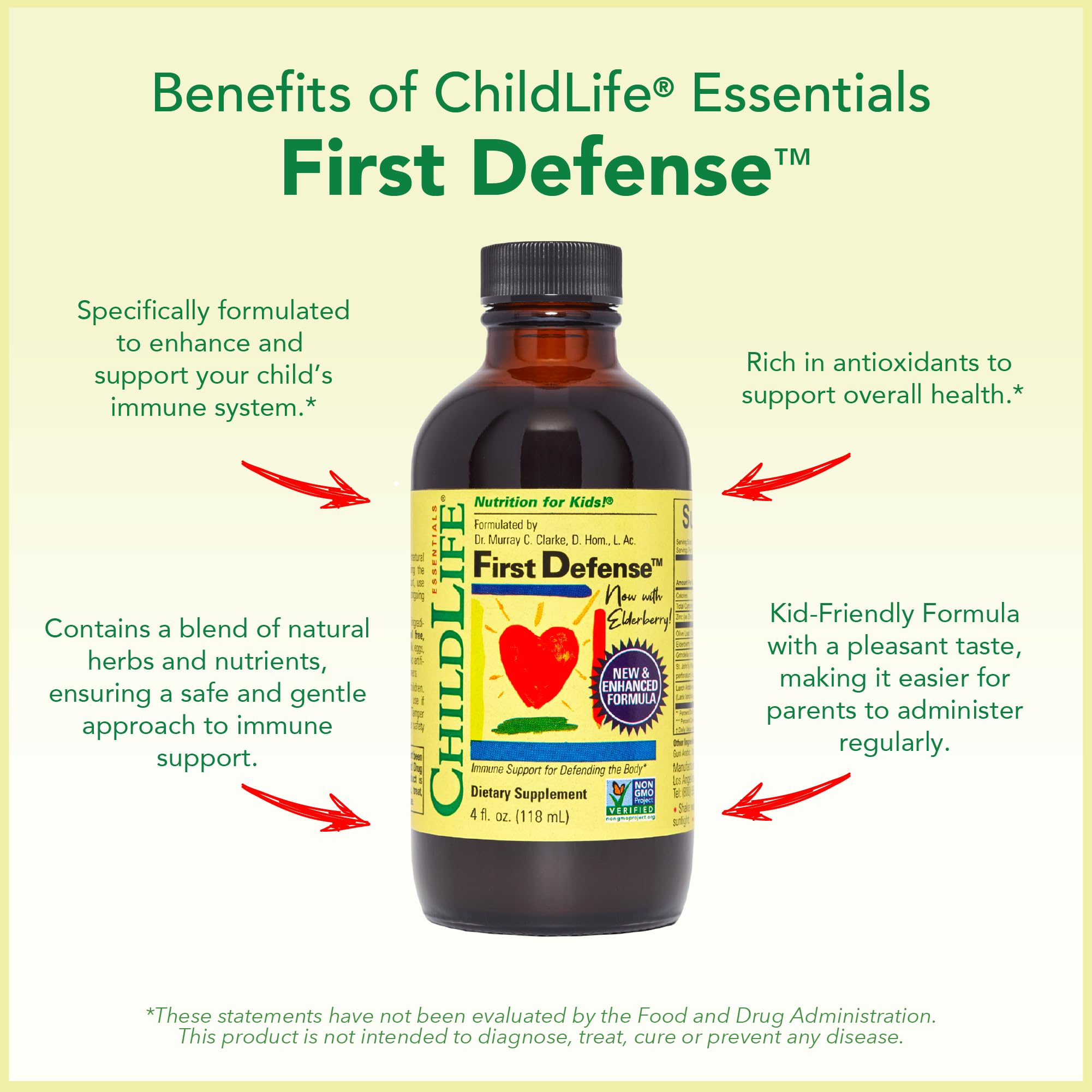 CHILDLIFE ESSENTIALS Immune Support 3-Pack - Liquid Vitamin C, First Defense, and Echinacea - Immune Boosting Supplements for Infants, Toddlers, and Kids