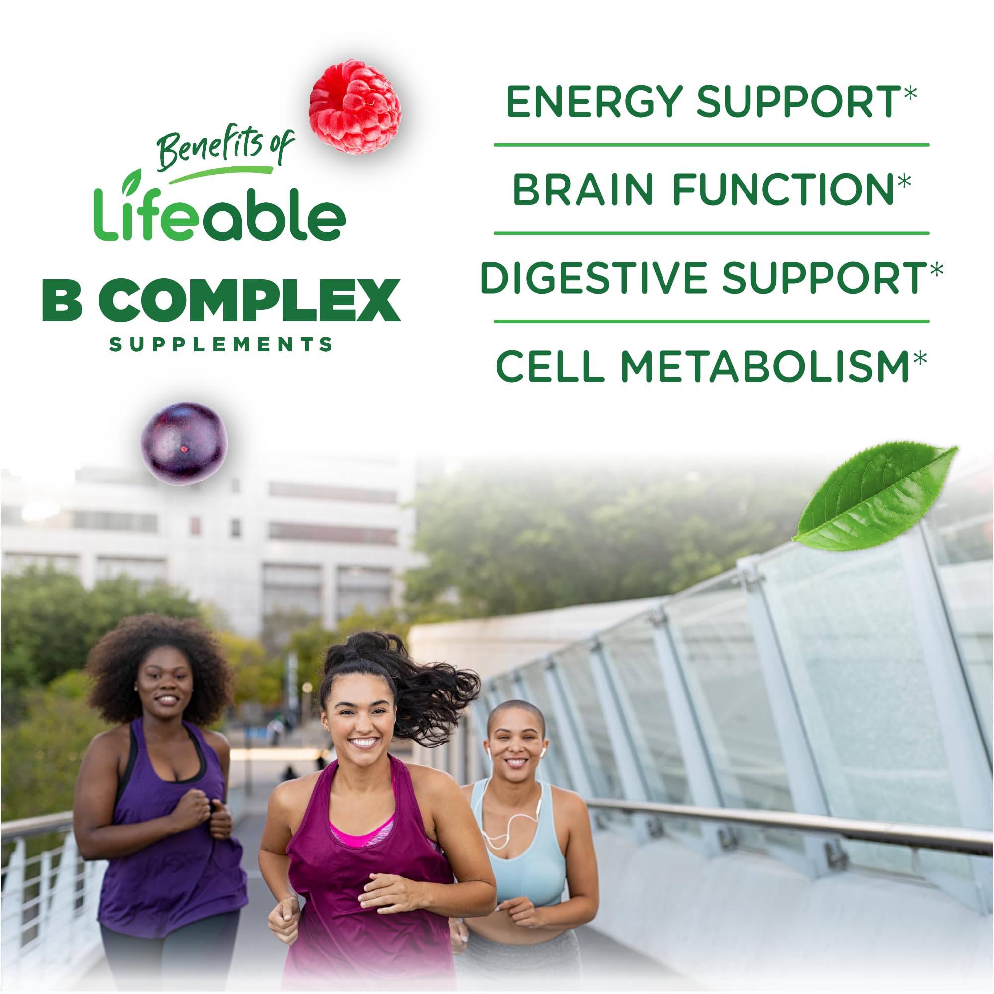 Lifeable Sugar Free Vitamin B Complex Gummies | B-Complex with Vitamin C | Great Tasting VIT B Complex Vitamins | Energy and Nerve Support | B Vitamins Complex for Women, Men, Adults | 90 Gummies