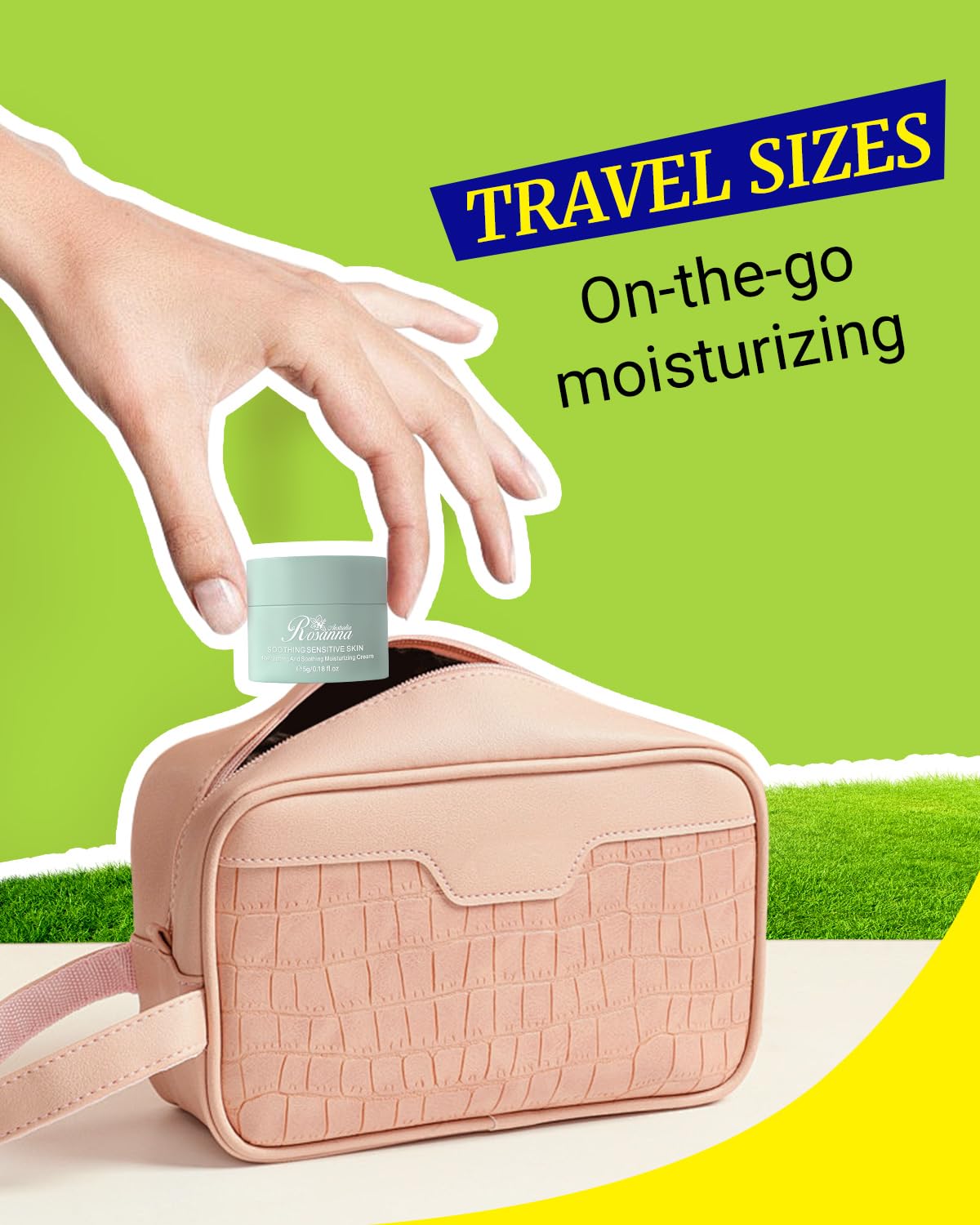 larosanna Travel Size Soothing Moisturizing Cream for Sensitive Skin,Australian Skincare,Daily and Night Face Moisturizer for Women,0.18 fl oz