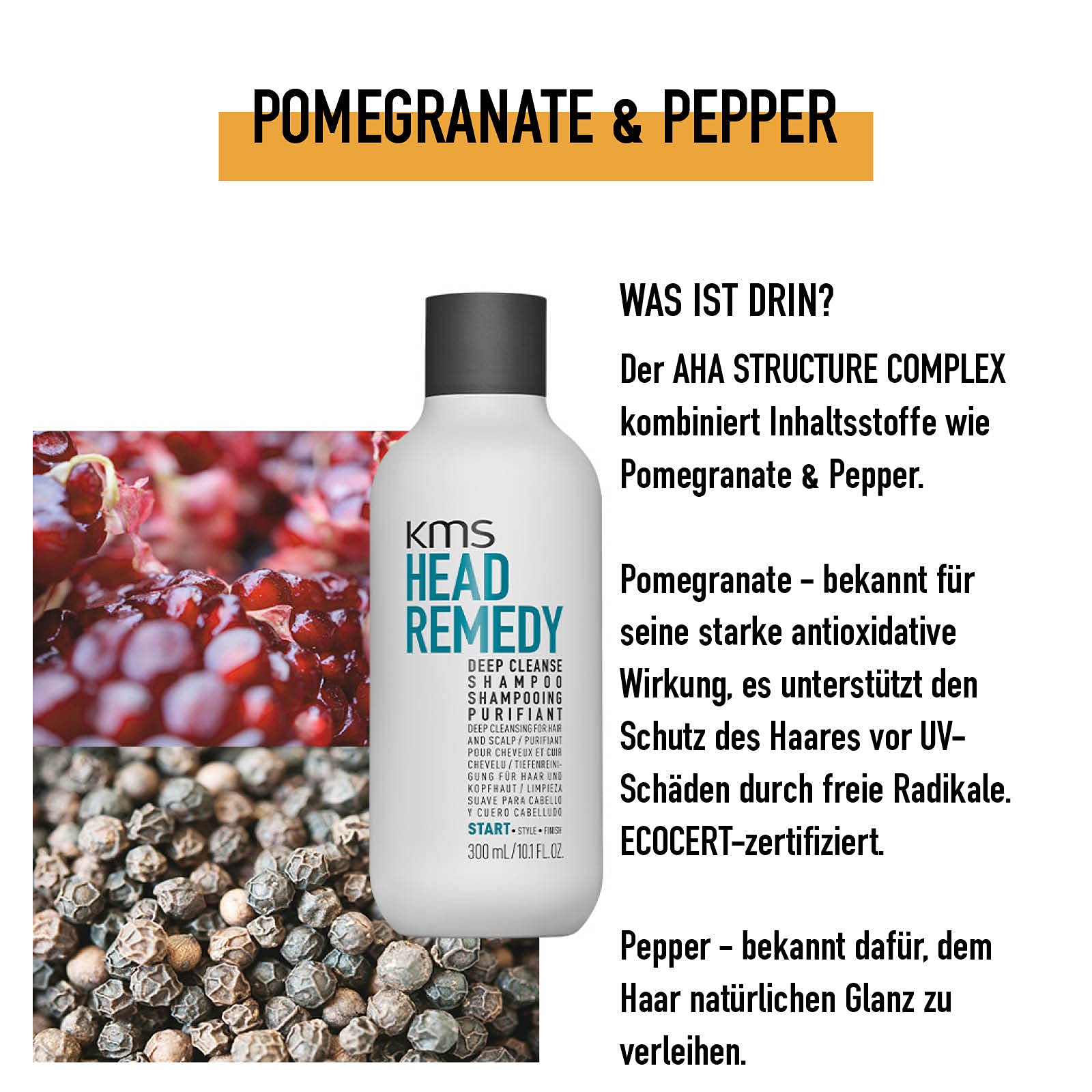 KMS California Head Remedy Deep Cleanse Shampoo for Hair and Scalp