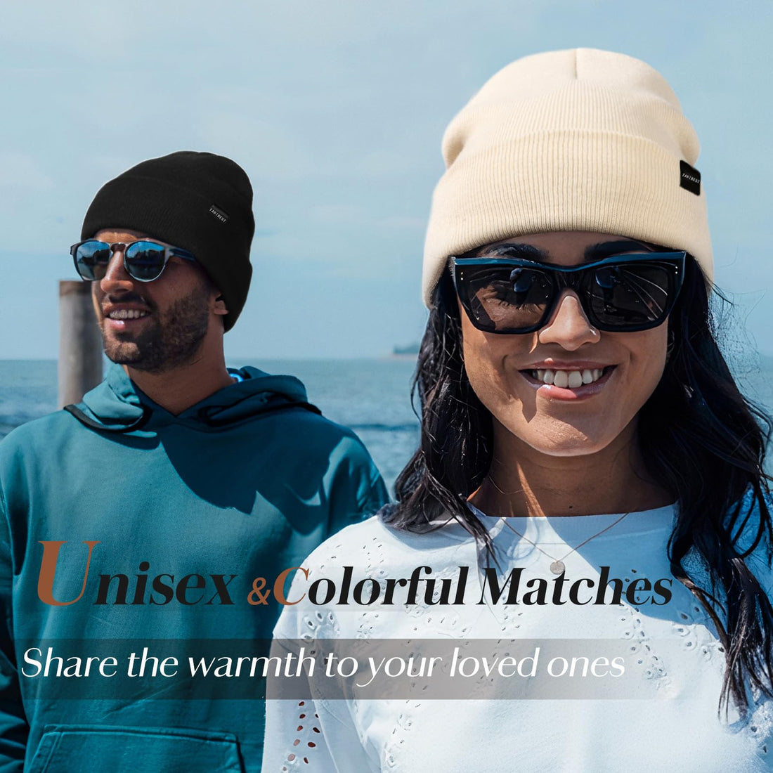 YANIBEST Satin Lined Beanie Hats for Women Men Knit Beanie Hat Soft Warm Unisex Cuffed Beanie Green