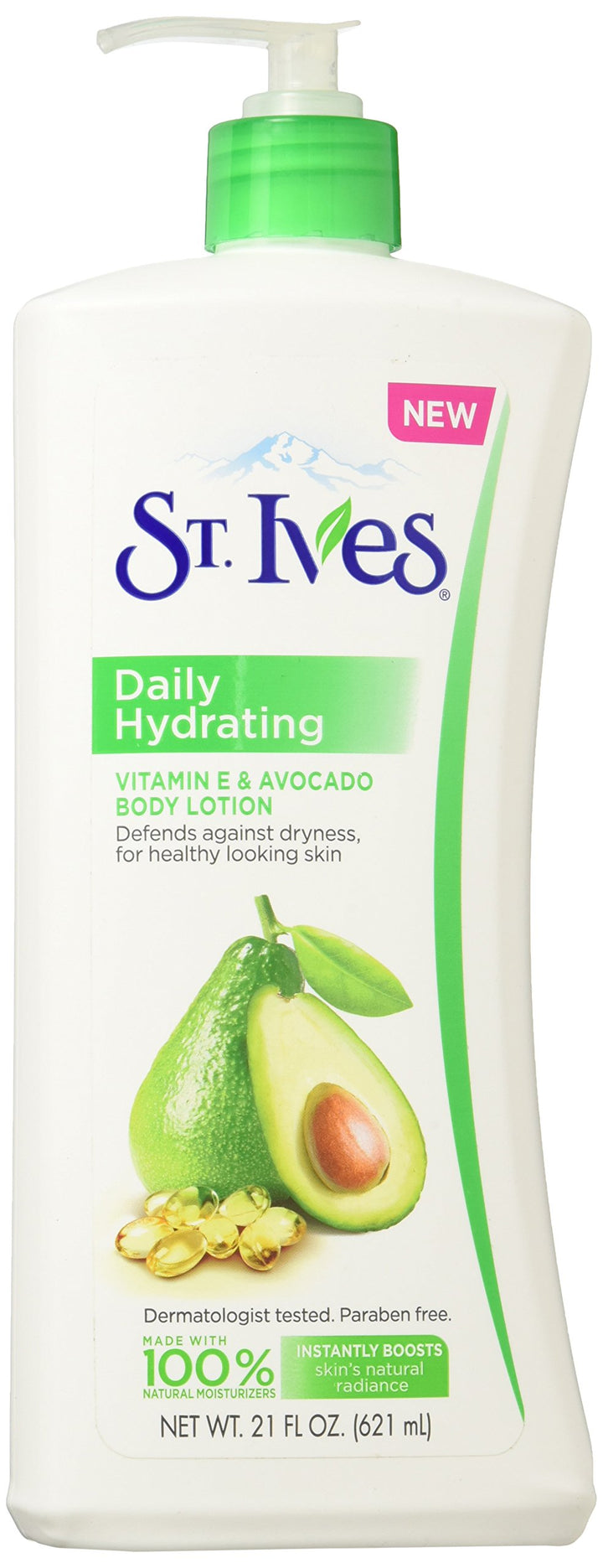 St. Ives Daily Hydrating Vitamin E & Avovado Body Lotion 21 oz (Pack of 2)