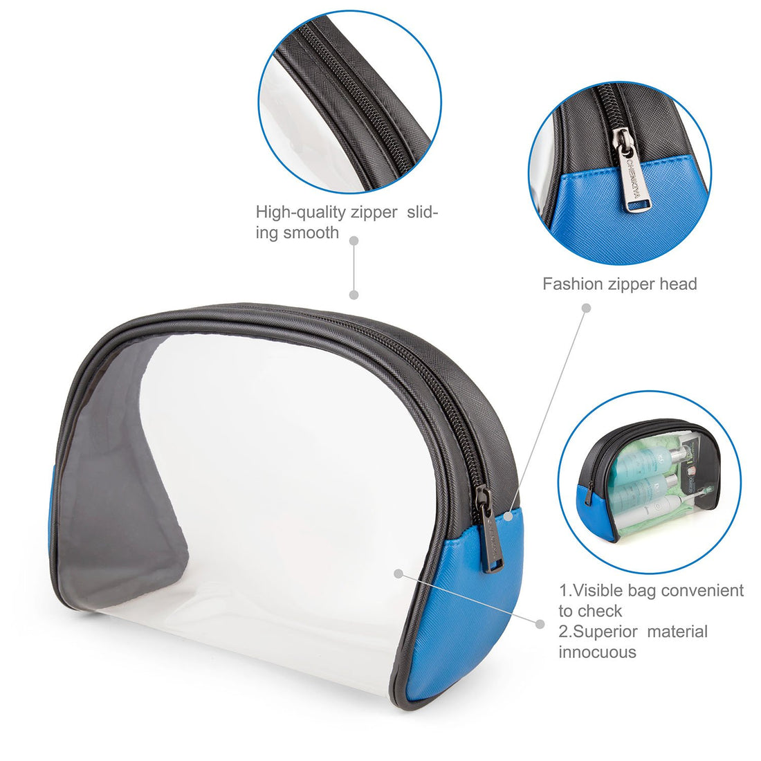 Travel Size Toiletries Accessories TSA Approved Travel Toiletry Bag Clear Makeup Bag Quart Size for Travel Lipuid Bag