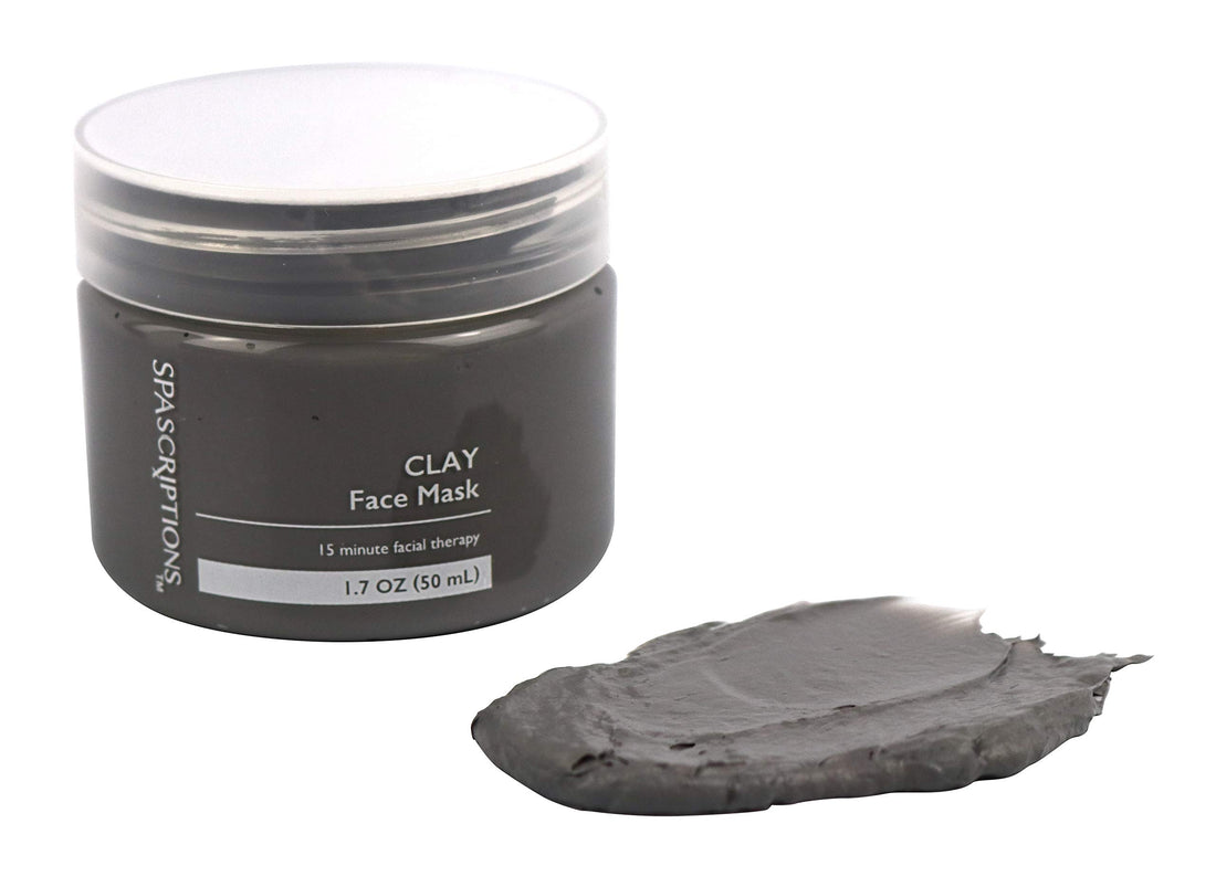 SpaScriptions Dead Sea & Charcoal with Clay Gel Face Mask Trio With Applicator, 1 Count