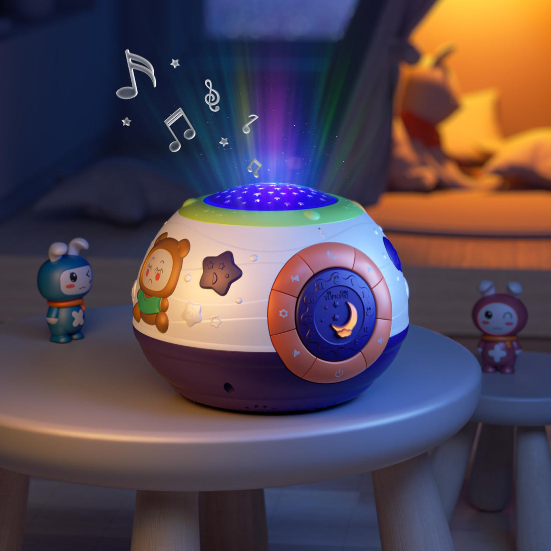 TUMAMA Baby Toy Gifts for Newborn, Toddlers Night Light Star Projector, Baby Sleep Soother Sound Machine, Talking Baby Toys