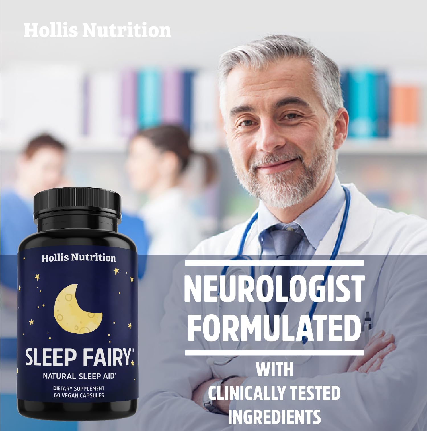 SLEEP FAIRY Natural Sleep Aid | Melatonin 10mg, Magnesium Glycinate 500mg, L-Theanine, B6, 5-HTP, GABA, Valerian Root & Ashwagandha Extracts | Herbal Sleeping Pills for Adults | Vegan Sleep Supplement