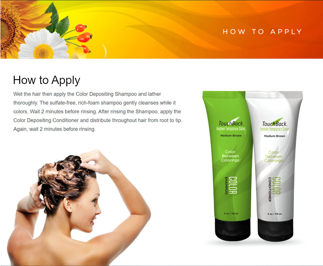 ColorMetrics Touch Back Shampoo & Conditioner Set, Medium Brown