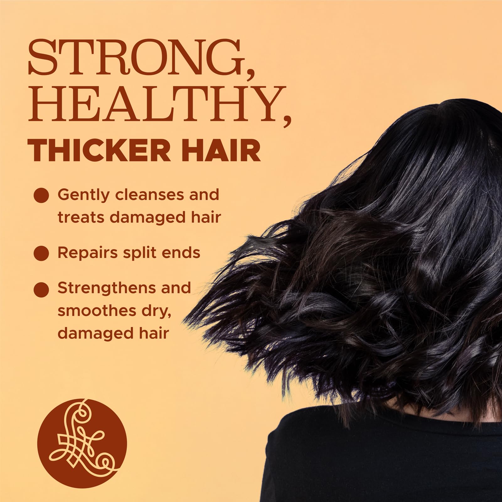 Luseta Shampoo and Conditioner Set for Hair with Turmeric & Collagen, Hair Thickening Volumizing Shampoo for Thin or Oil Hair, Sulfate and Parabens Free 2x16.9Oz