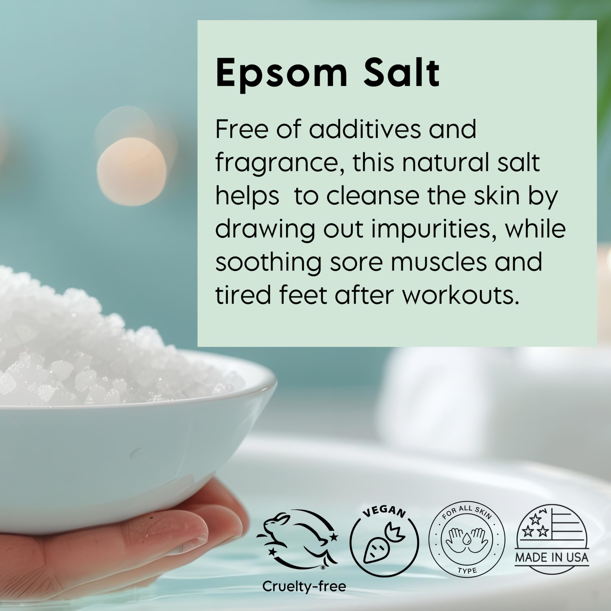 Epsoothe 5 Lbs Jar Epsom Salt Bath & Foot Soak and Scrub | Pure & Natural Magnesium Sulfate USP | Soothes Muscles & Joints, Enhances Well-Being