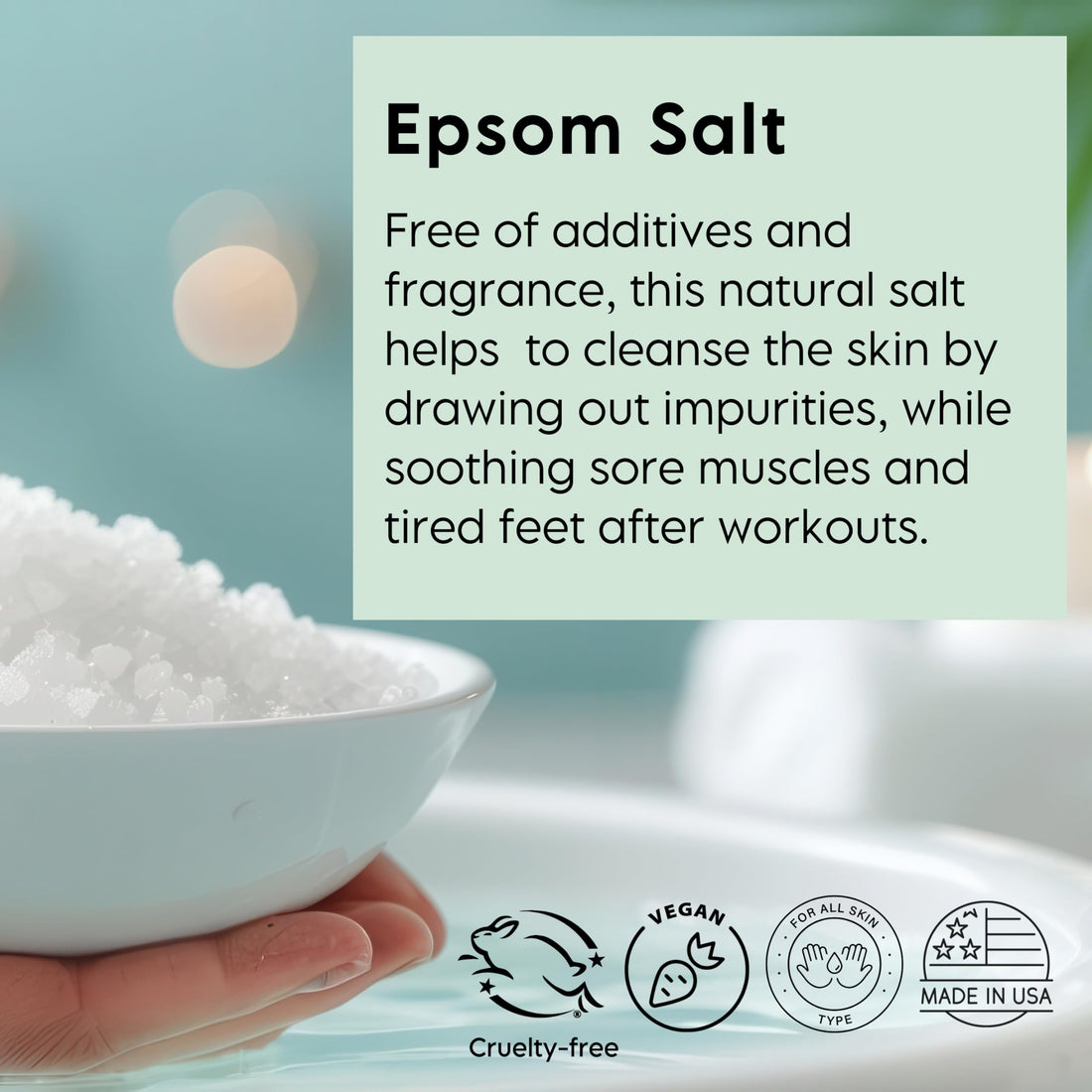Epsoothe 5 Lbs Jar Epsom Salt Bath & Foot Soak and Scrub | Pure & Natural Magnesium Sulfate USP | Soothes Muscles & Joints, Enhances Well-Being