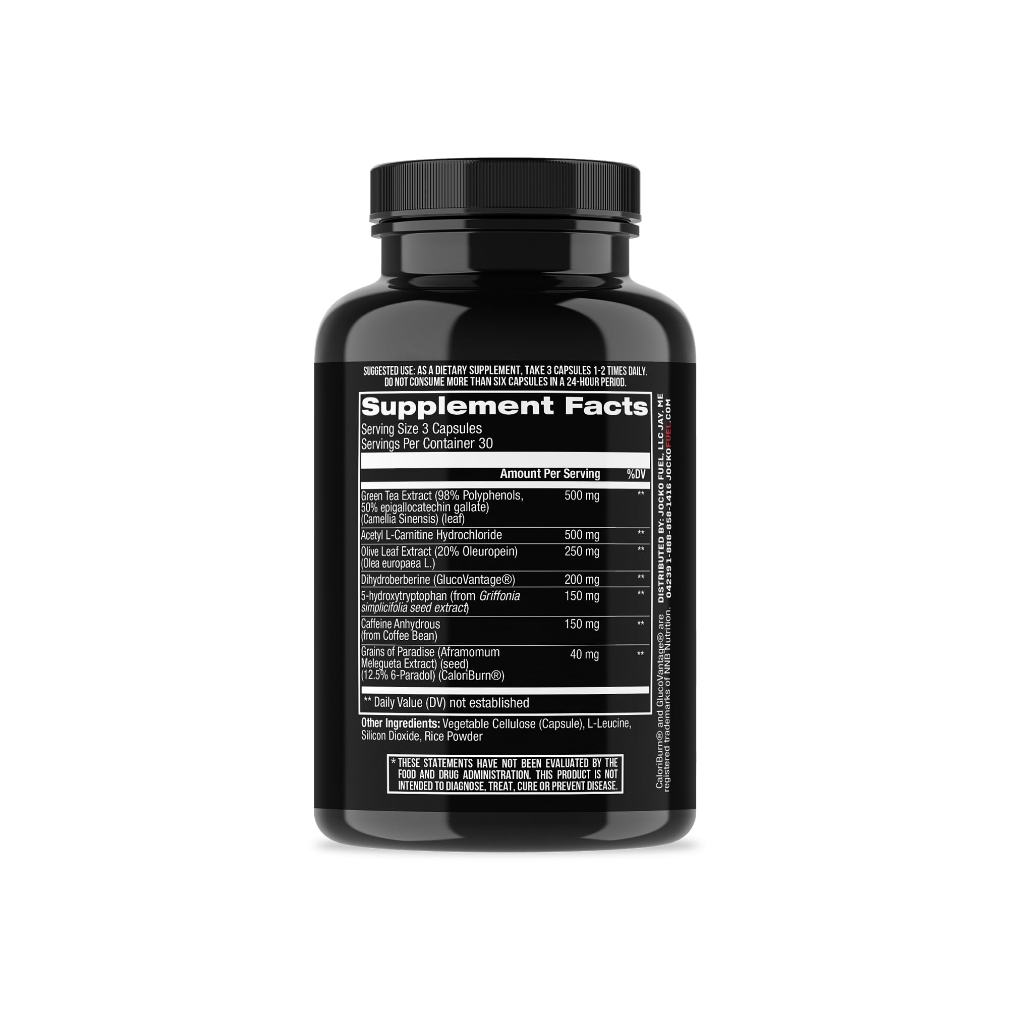Jocko Fuel Burner for Men & Women - Healthy Weight Support Supplement, Helps Regulate Appetite, & Metabolism Booster - Supports Healthy Metabolism & Increased Thermogenesis 90 Count (30 Day Supply)