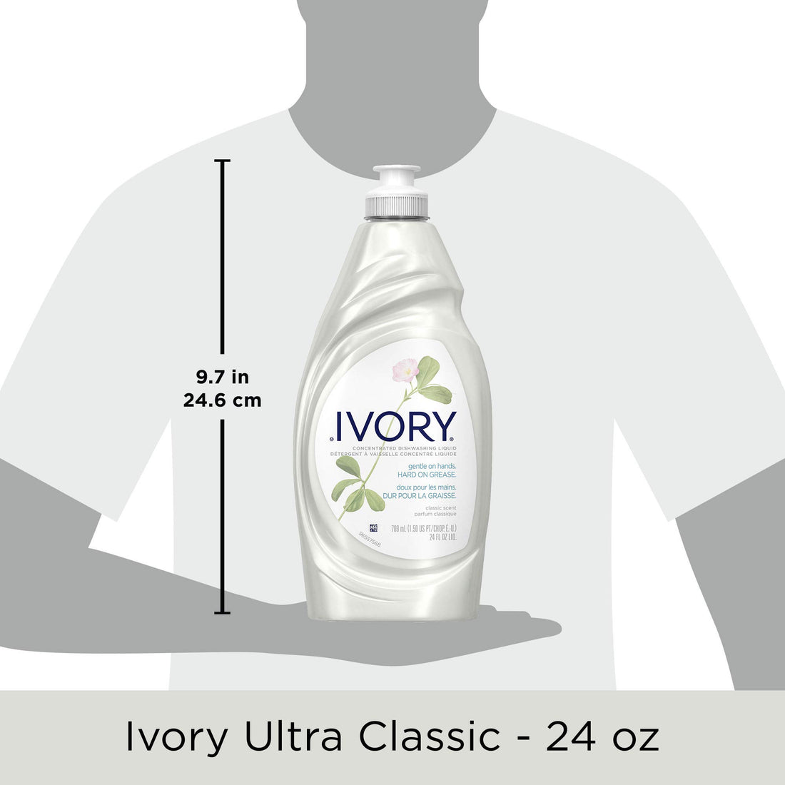 Ivory Dish Soap Original, 709mL/1.5pt/24fl oz, 3 PACK (10 Per master case)