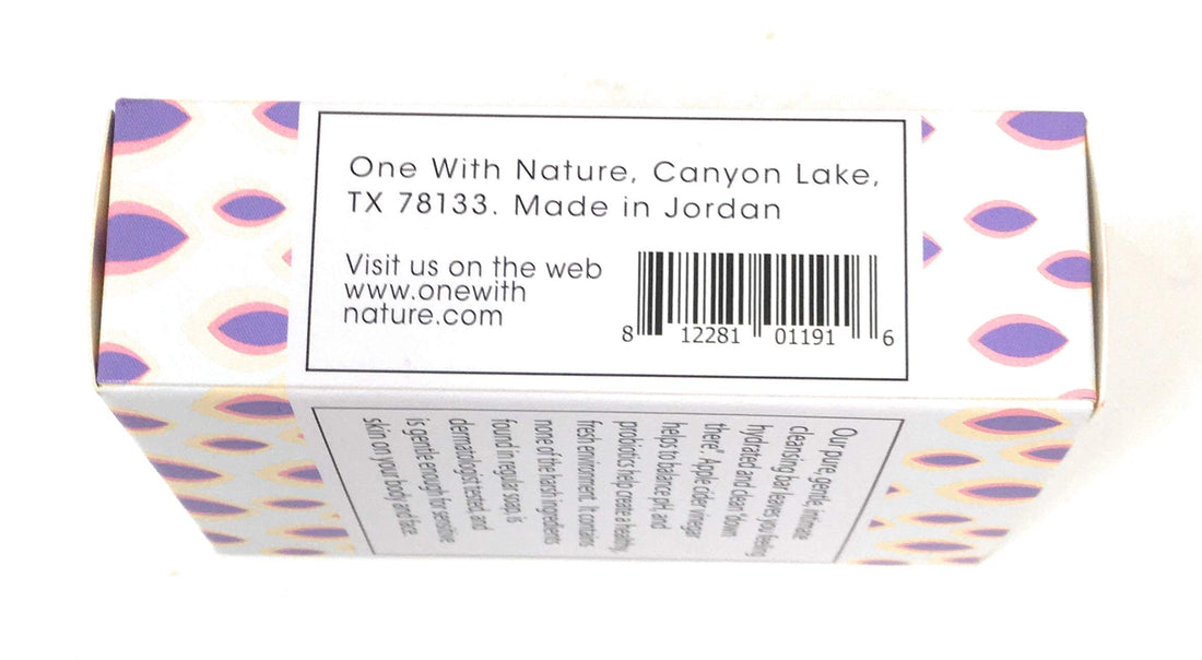 One With Nature, Soap Bar Cleansing Intimate Down There Frag Free, 3.5 Ounce