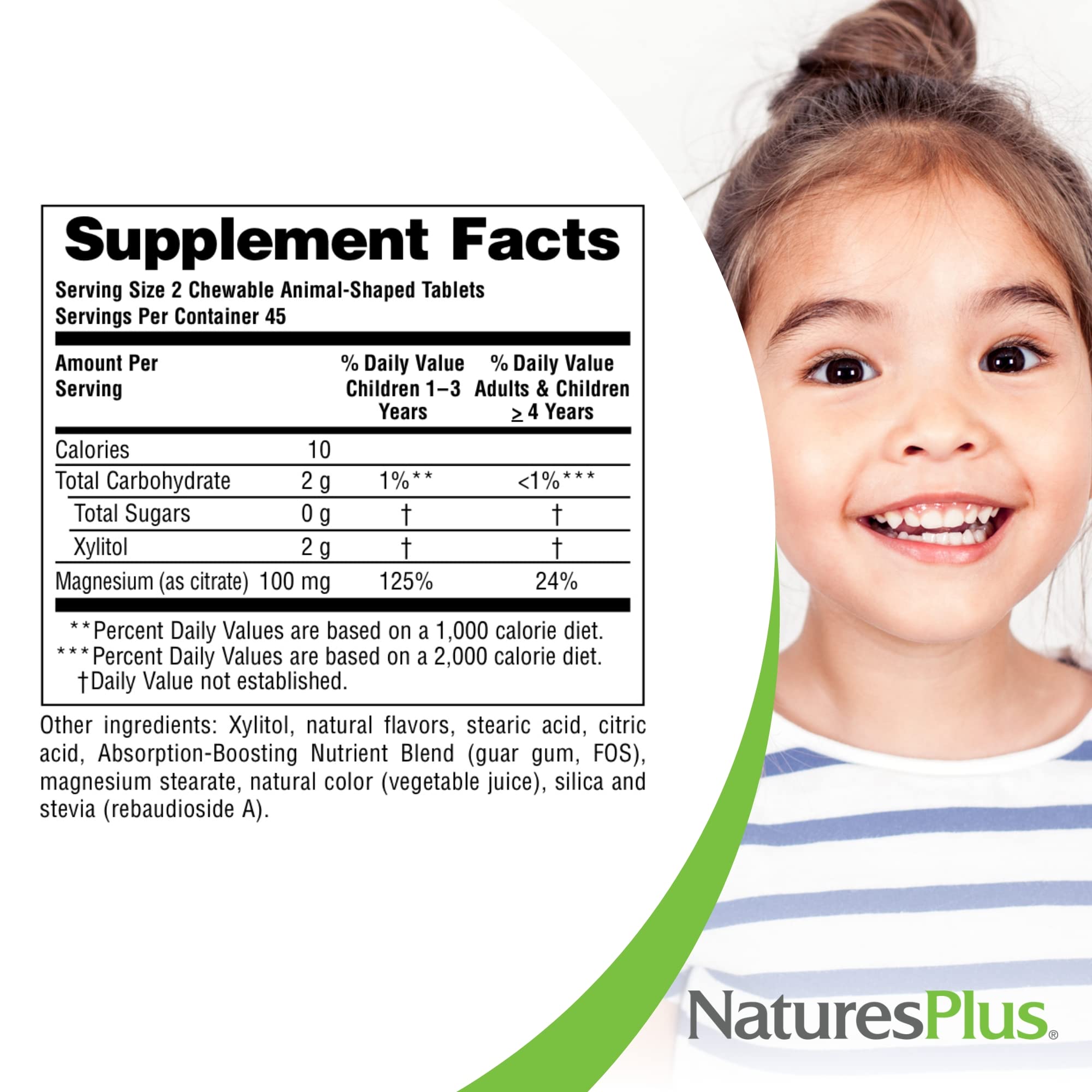 NaturesPlus Animal Parade MagKidz, Natural Cherry Flavor - 90 Animal-Shaped, Chewable Tablets - Pack of 3 - Bone & Muscle Health Support - Non-GMO, Vegan, Gluten Free, Sugar Free - 135 Total Servings