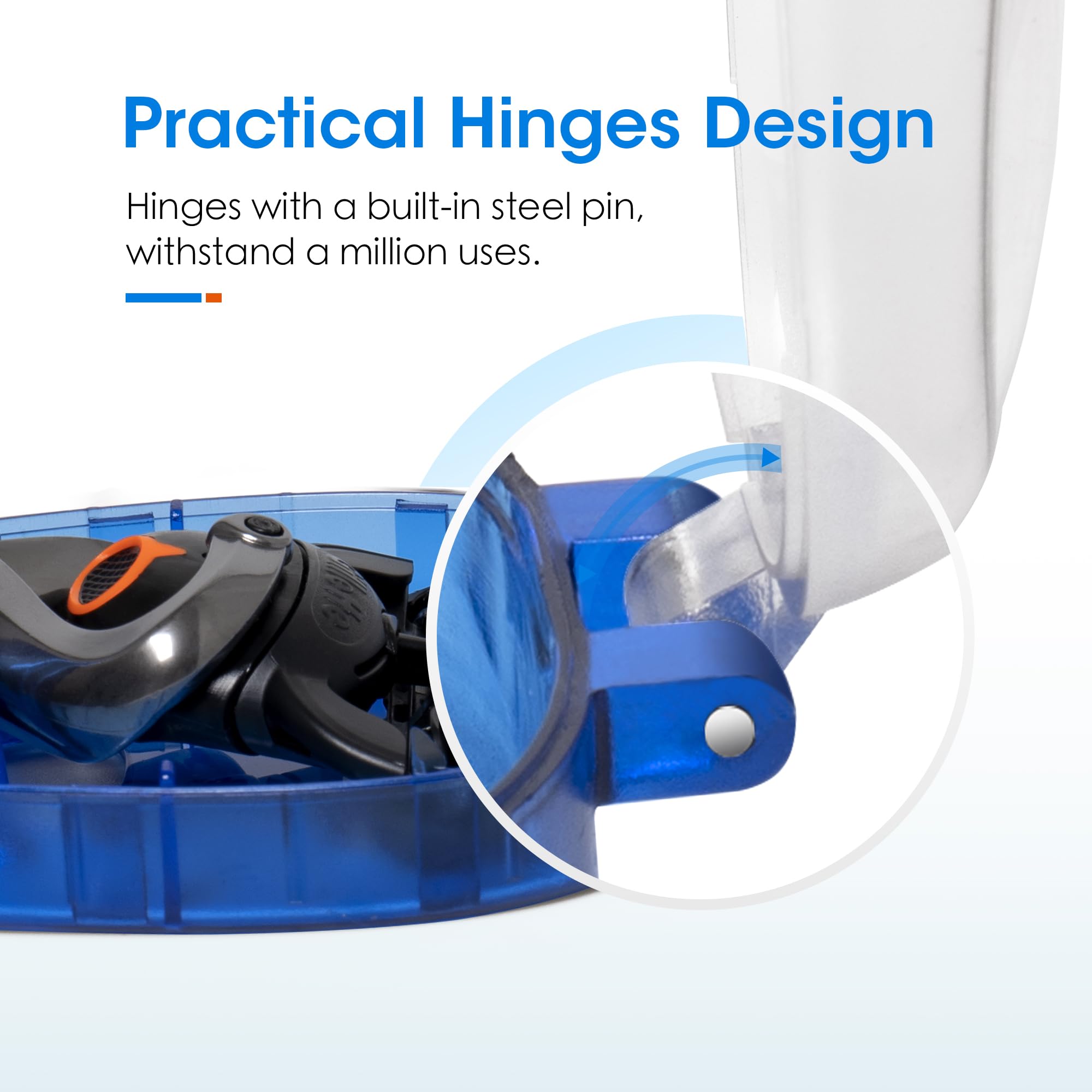 Nincha Manual Razor Travel Case Portable Plastic Manual Razor Trimmer Protector Blue