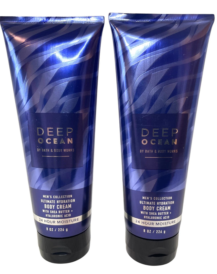 Bath & Body Works Deep Ocean Ultimate Hydration Body Cream 8 Ounces Pack of 2