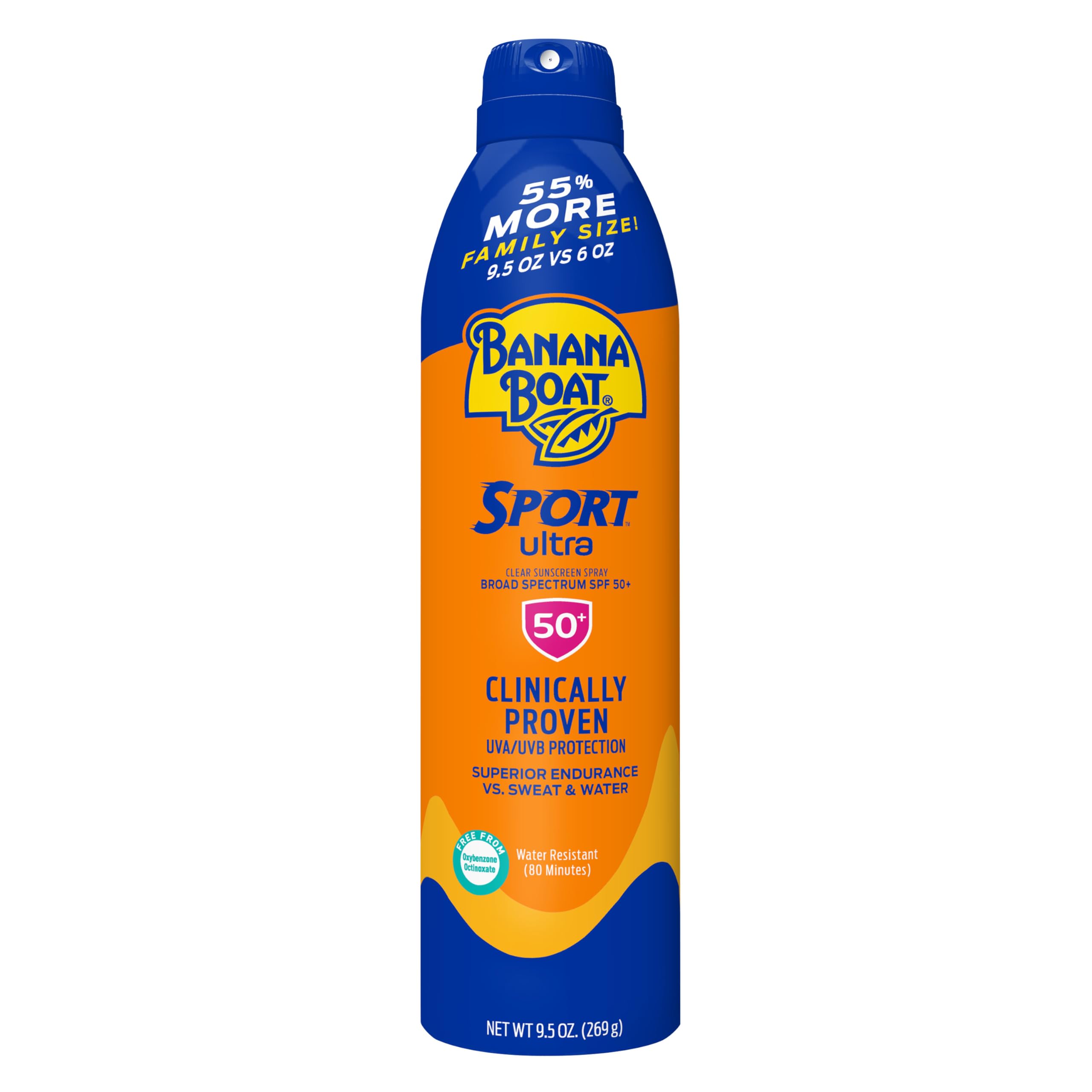 Banana Boat Sunscreen Ultra Mist Sport Performance Broad Spectrum Sun Care Sunscreen Spray - SPF 50, 9.5 Ounce